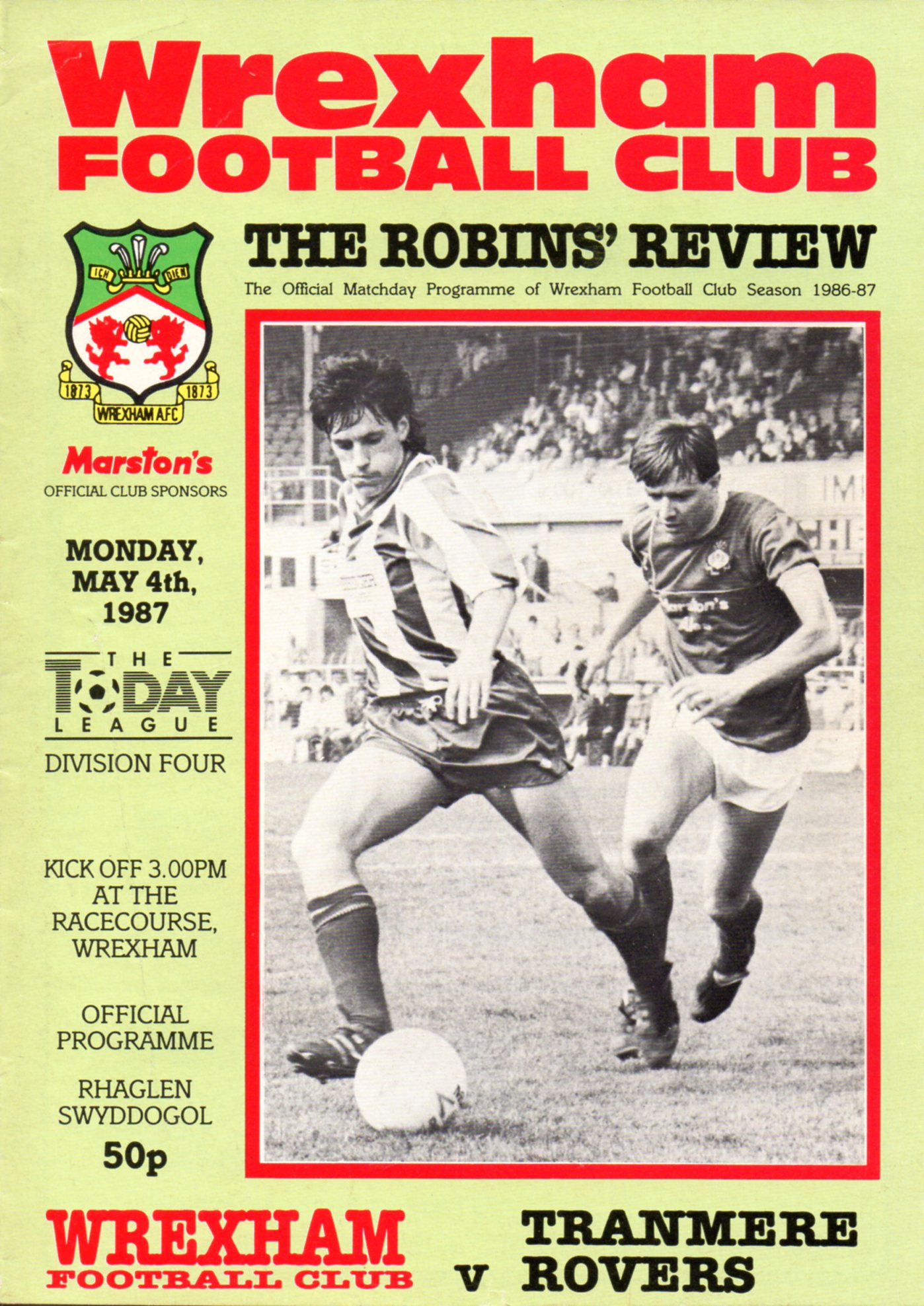 Match Programme for 04/05/1987