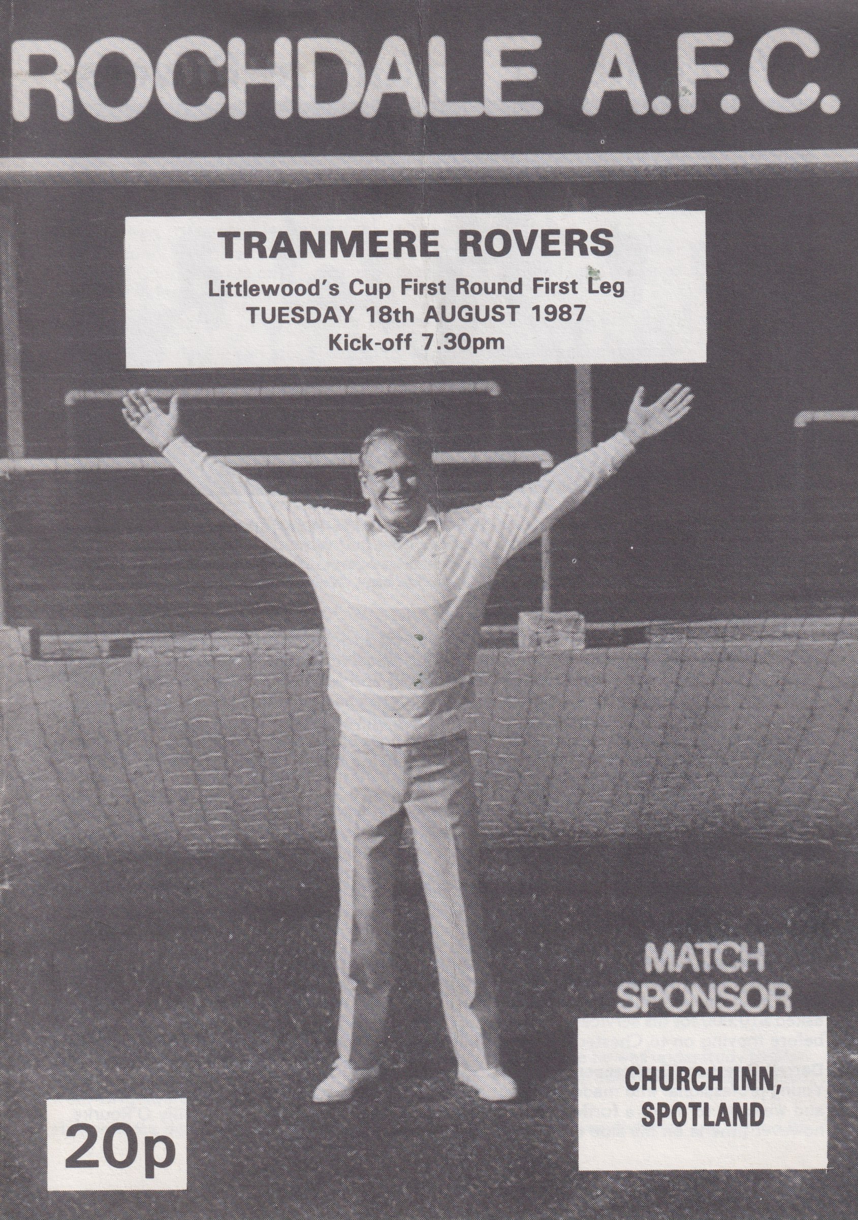 Match Programme for 18/08/1987