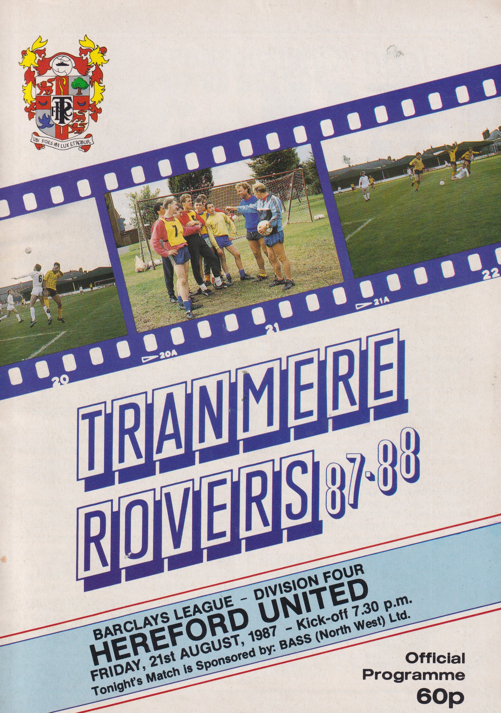 Match Programme for 21/08/1987