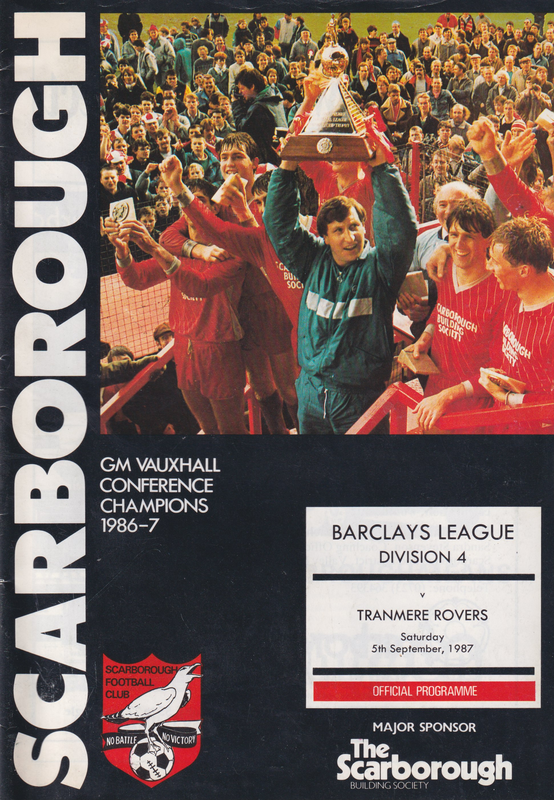 Match Programme for 05/09/1987