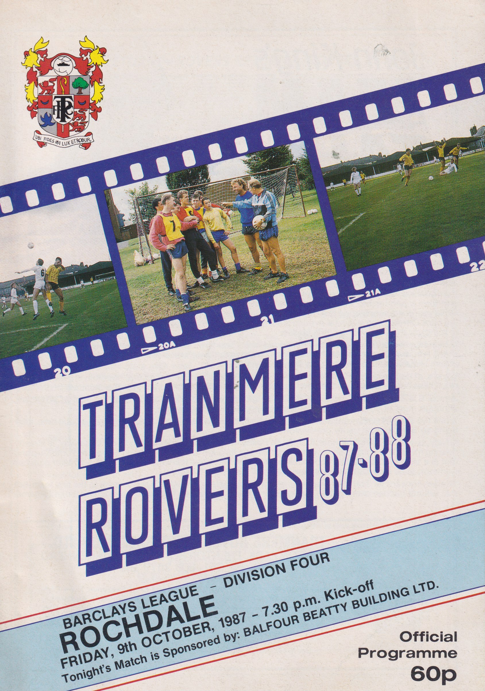 Match Programme for 09/10/1987