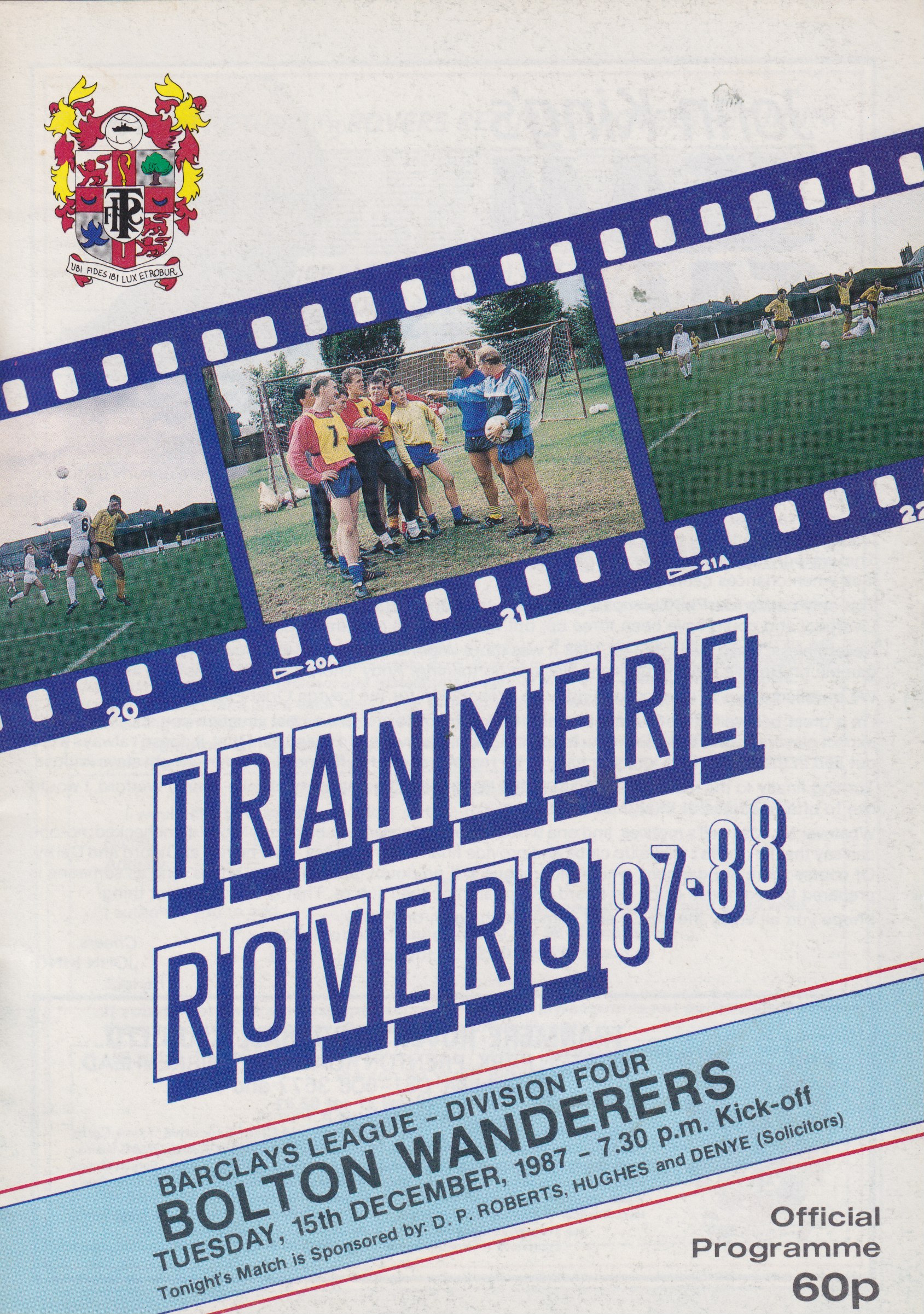 Match Programme for 15/12/1987