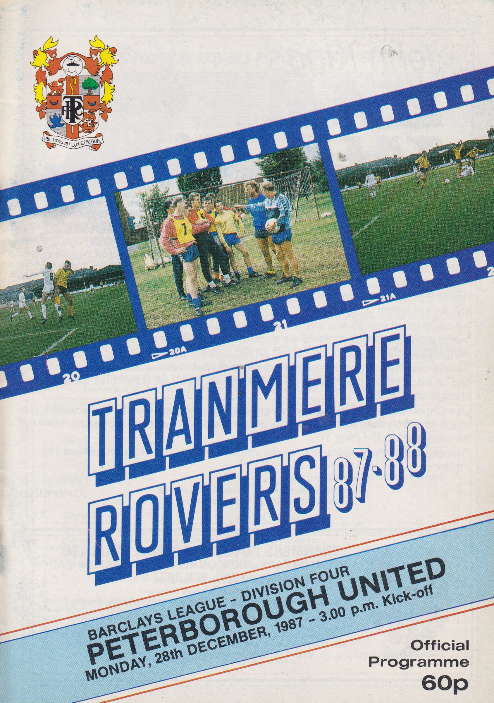 Match Programme for 28/12/1987