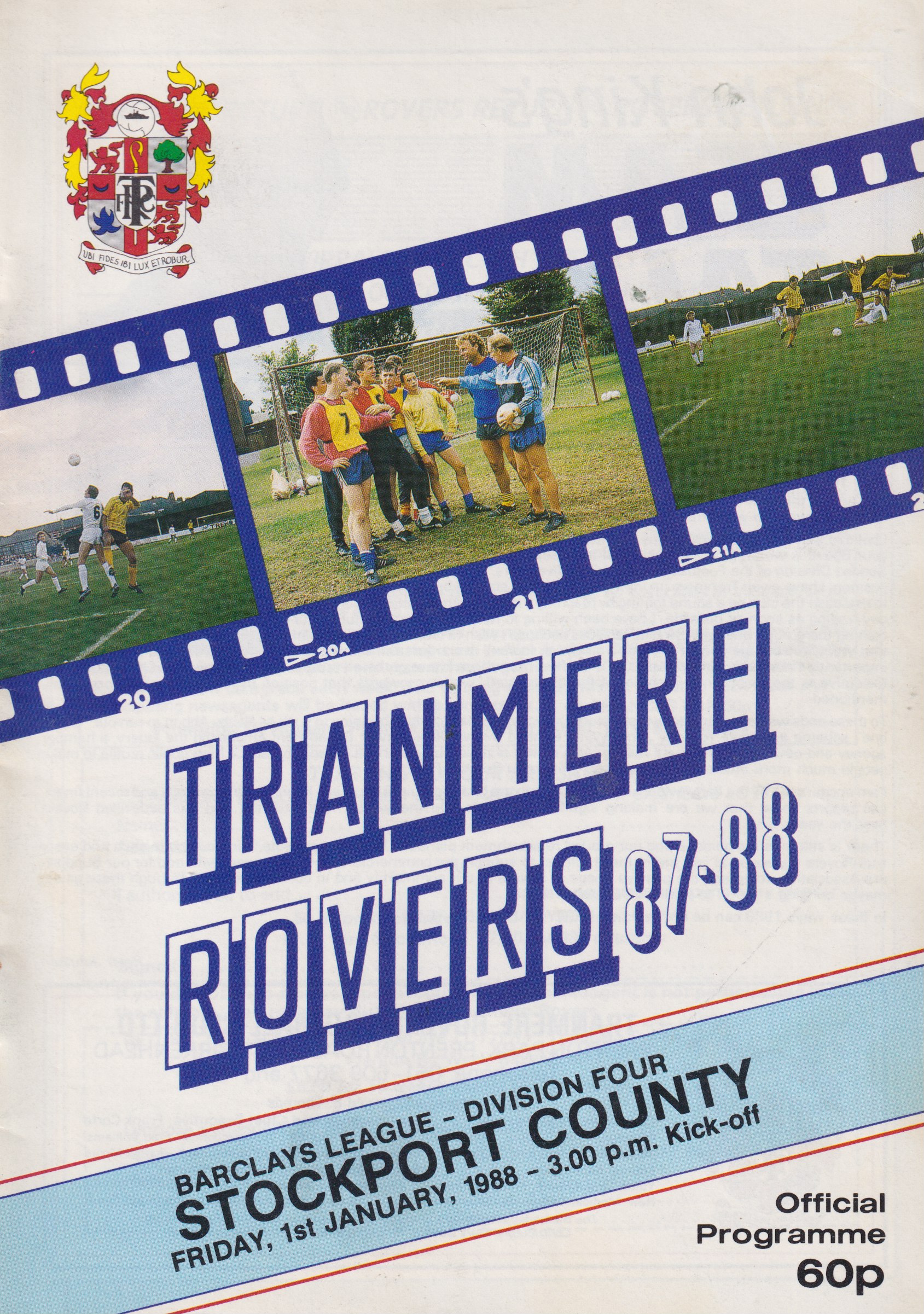 Match Programme for 01/01/1988