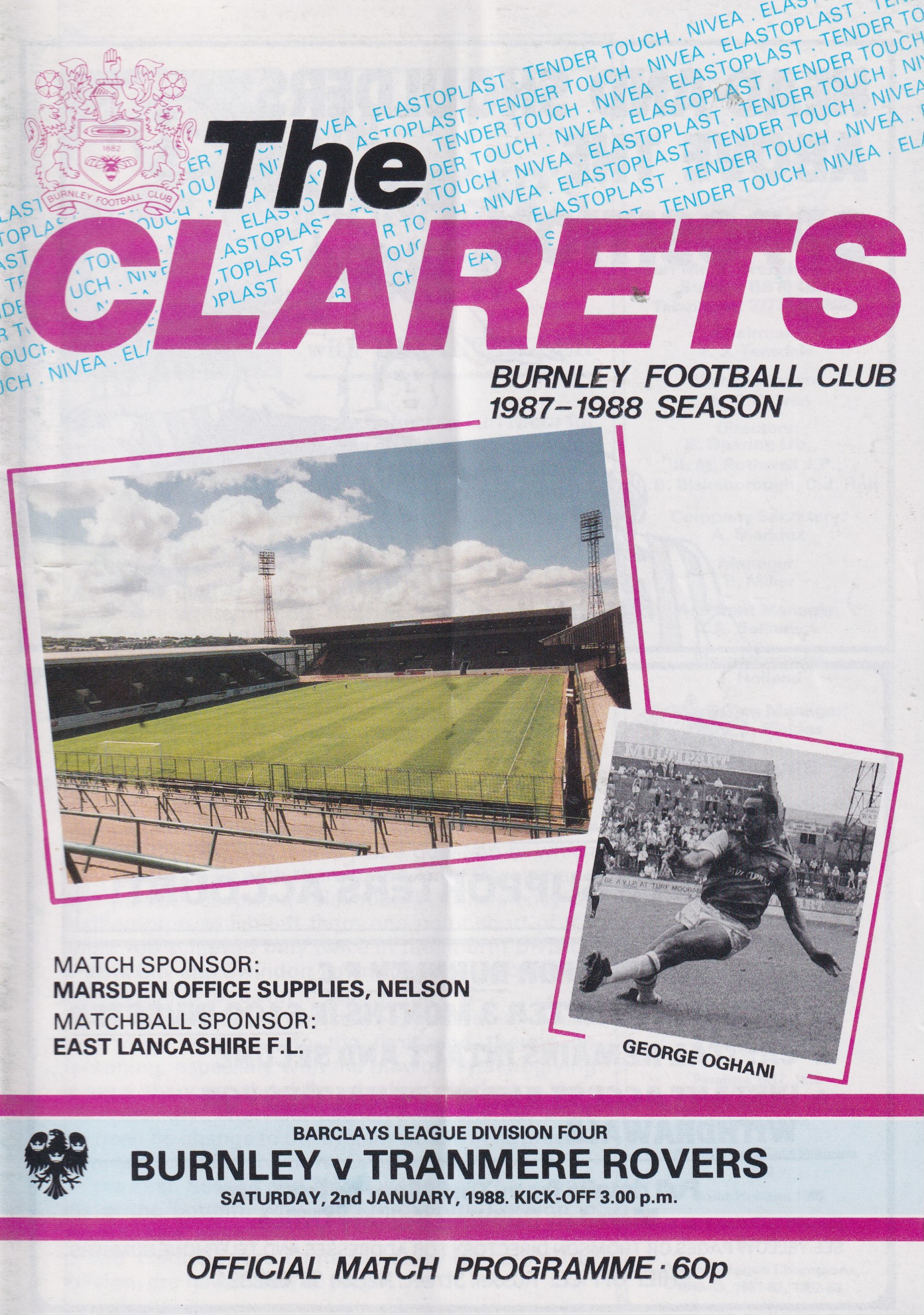 Match Programme for 02/01/1988