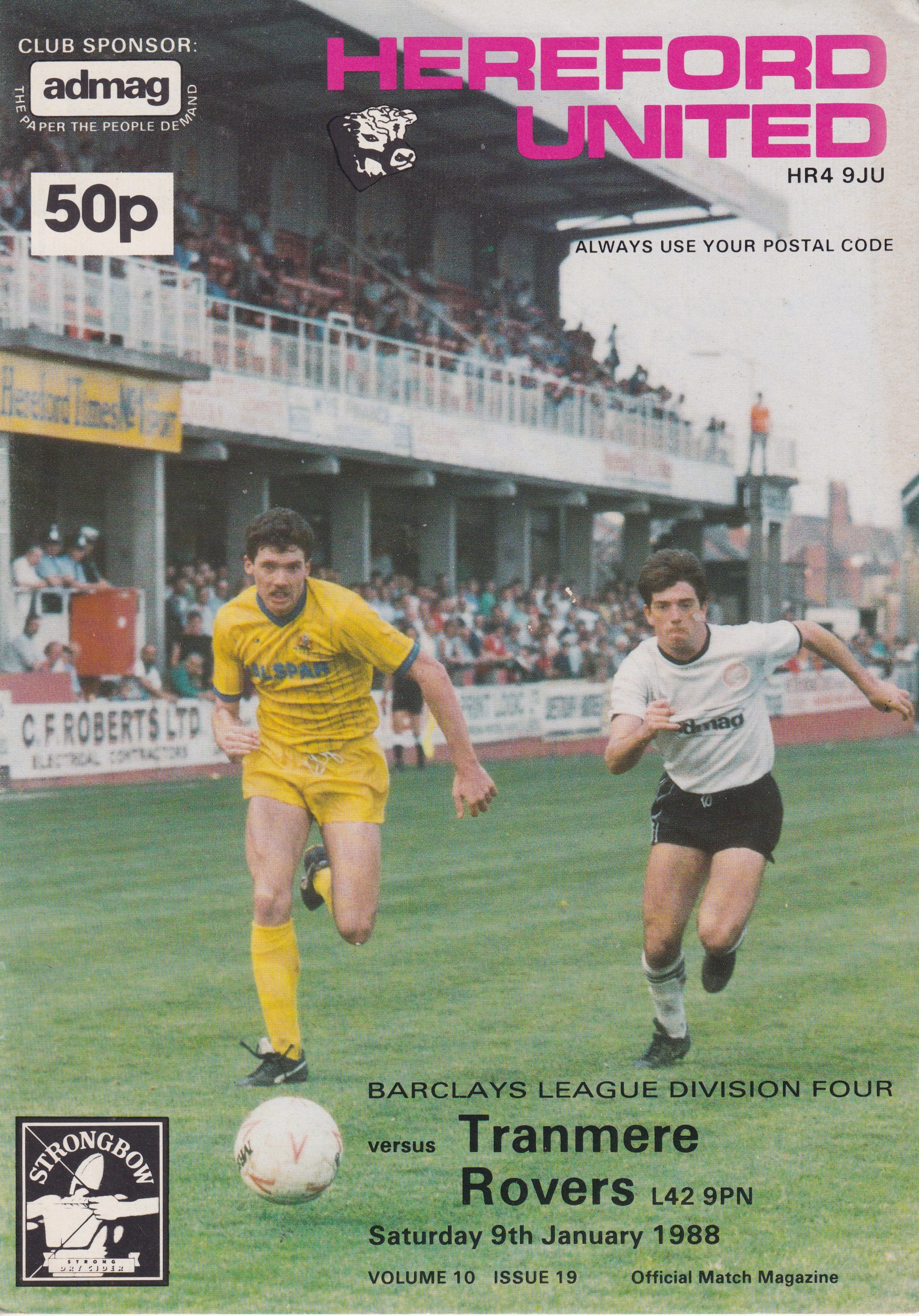 Match Programme for 09/01/1988