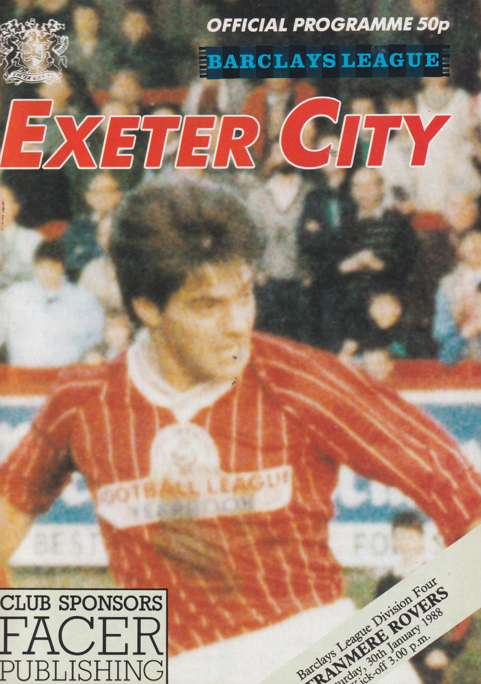 Match Programme for 30/01/1988
