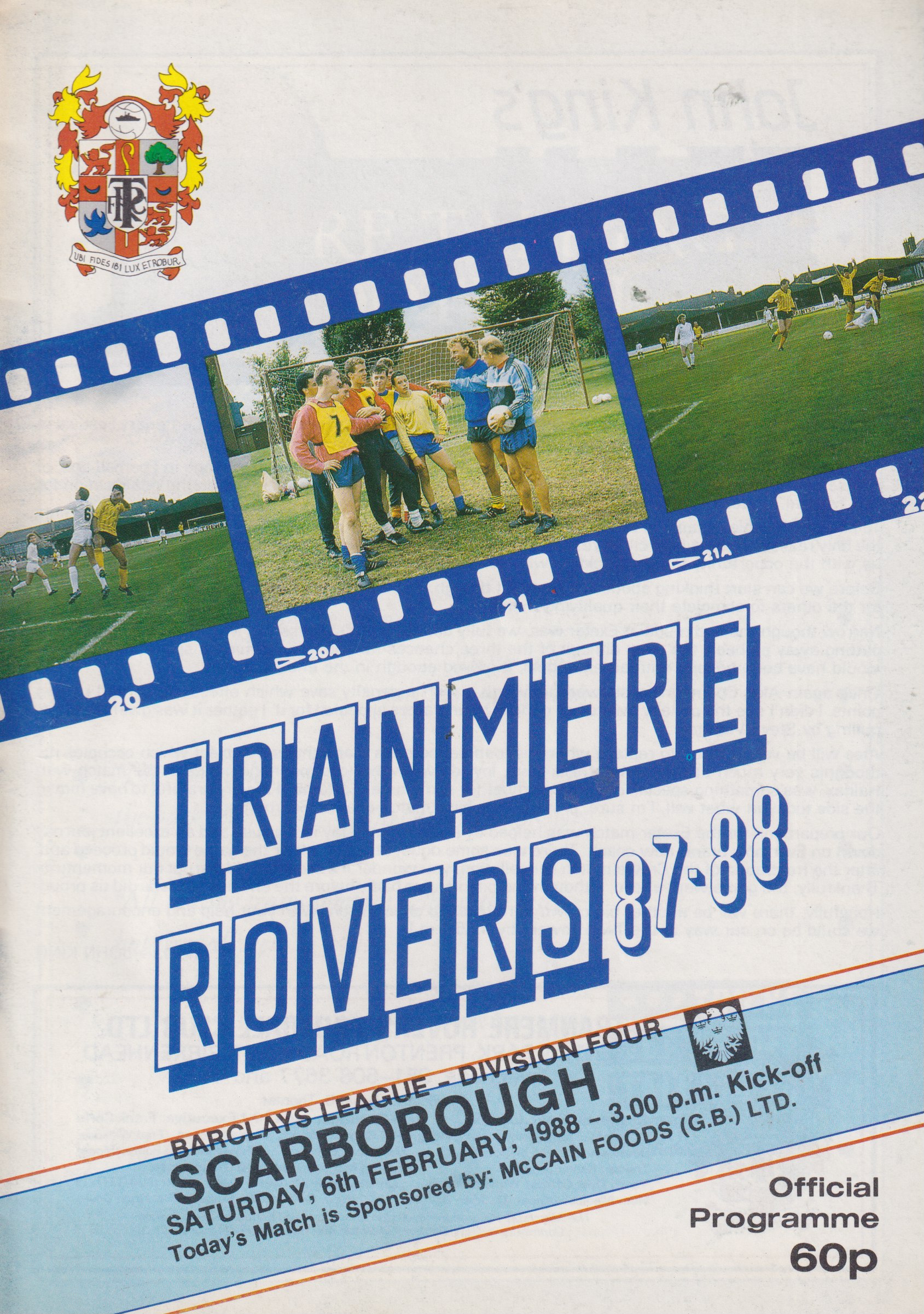 Match Programme for 06/02/1988