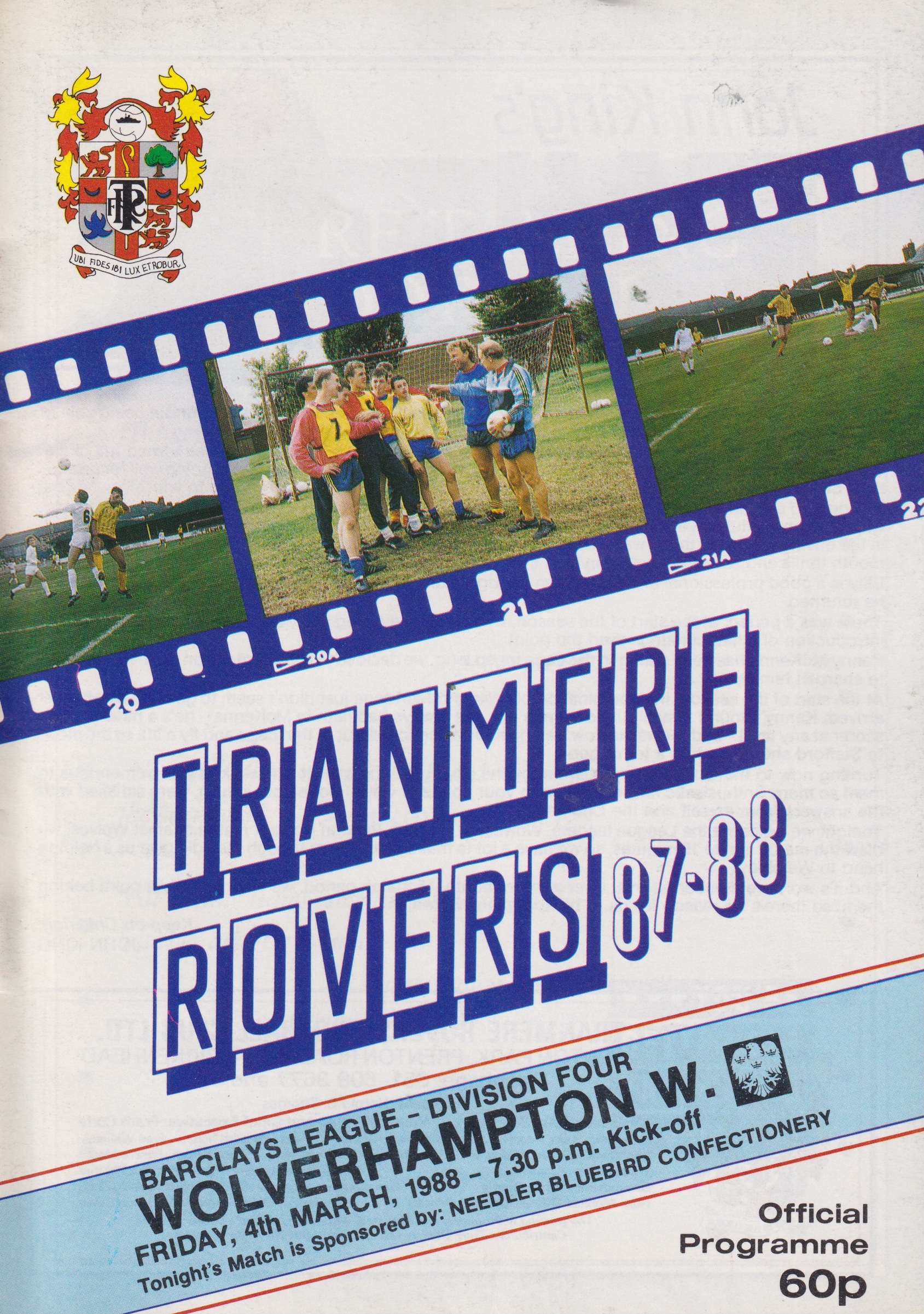 Match Programme for 04/03/1988