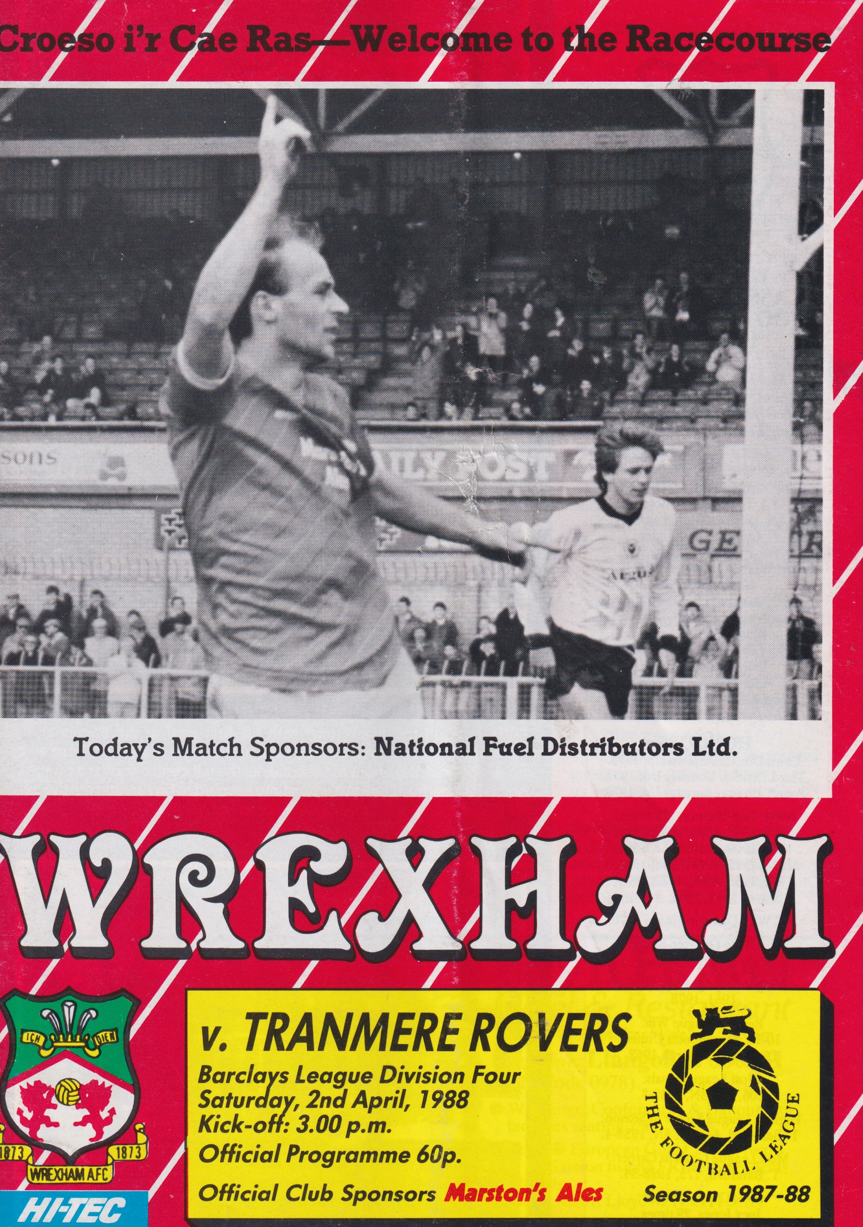 Match Programme for 02/04/1988