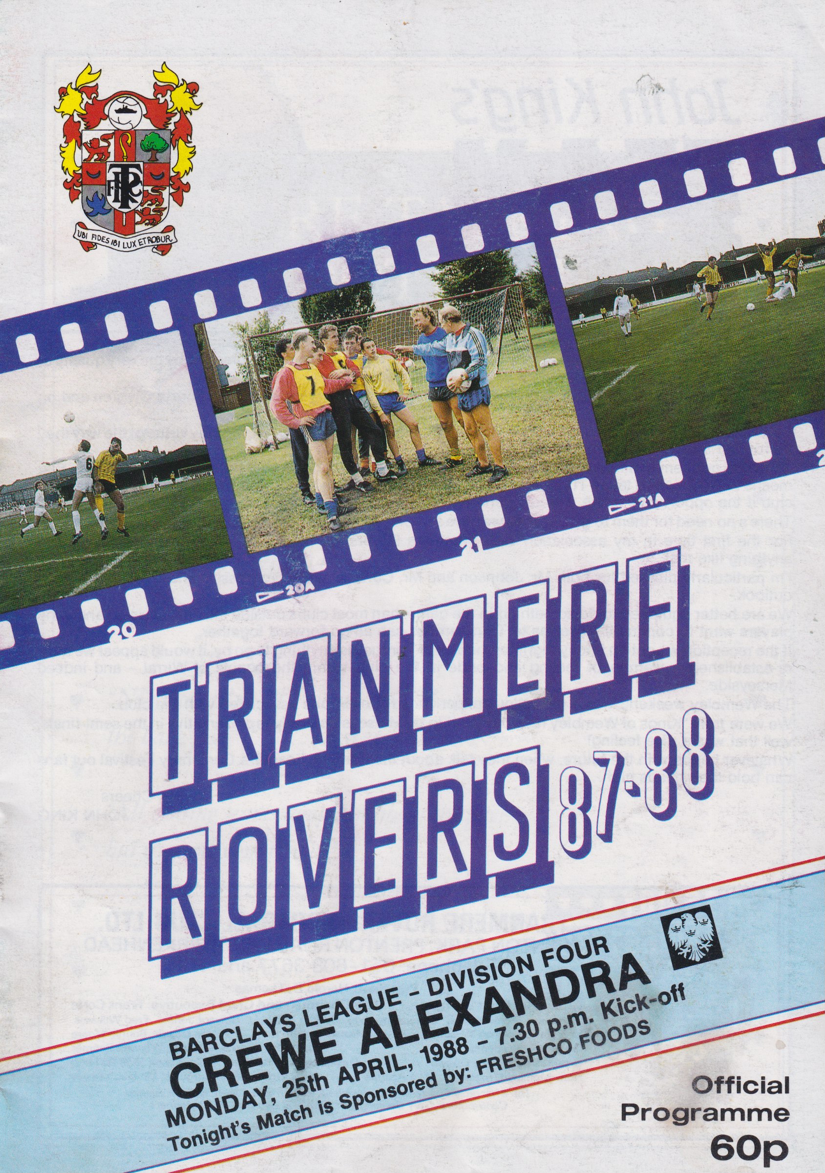 Match Programme for 25/04/1988