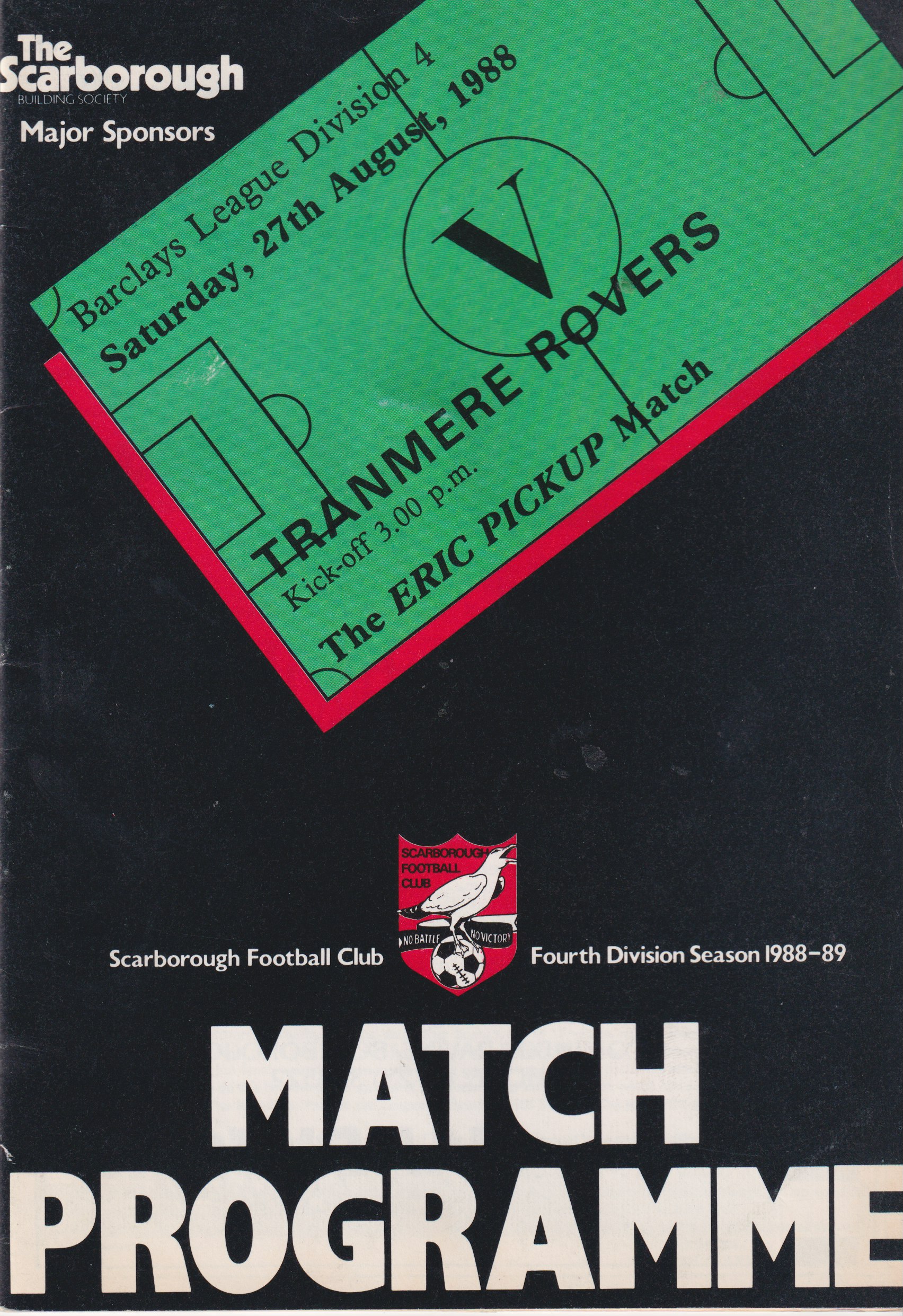 Match Programme for 27/08/1988