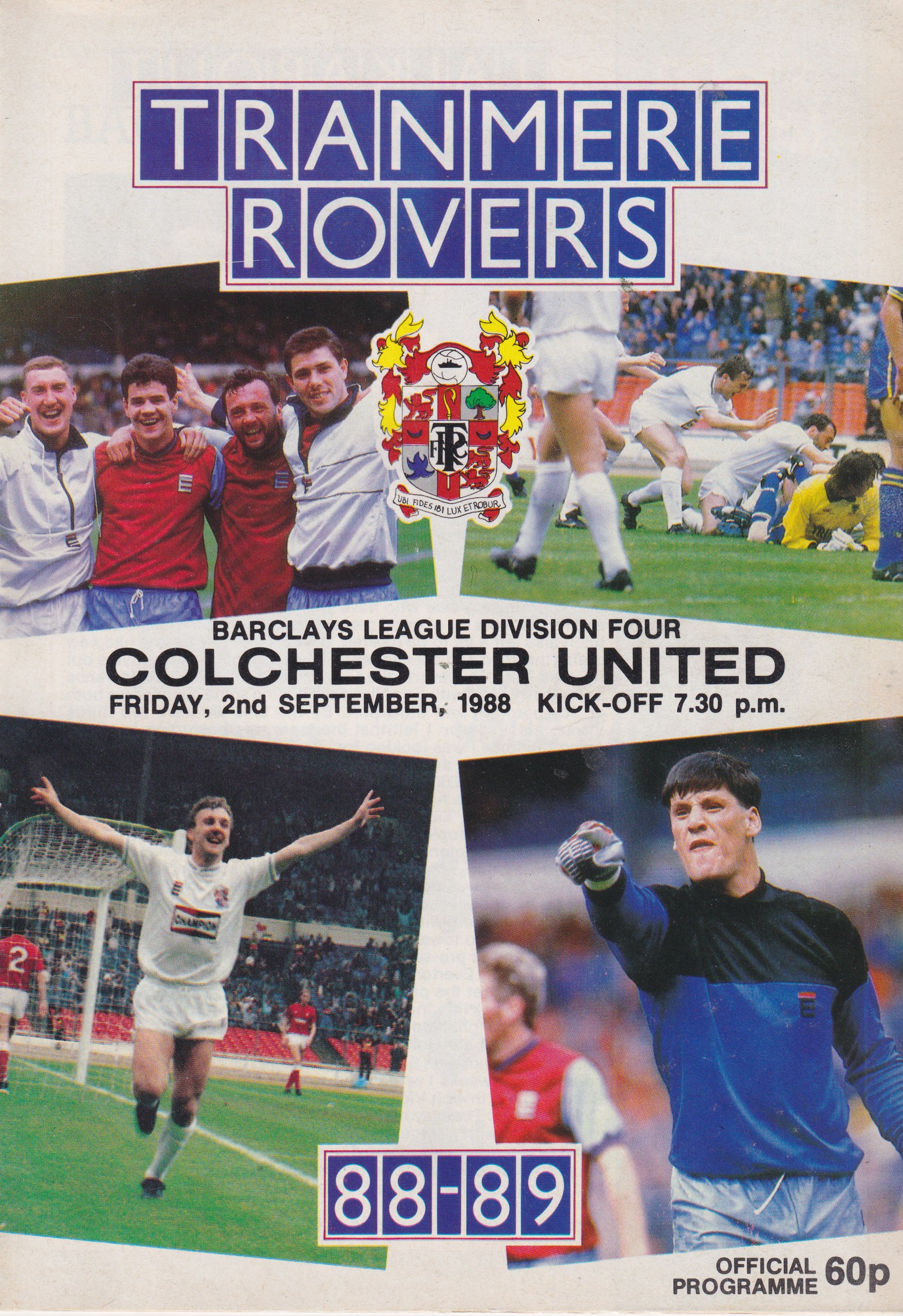 Match Programme for 02/09/1988
