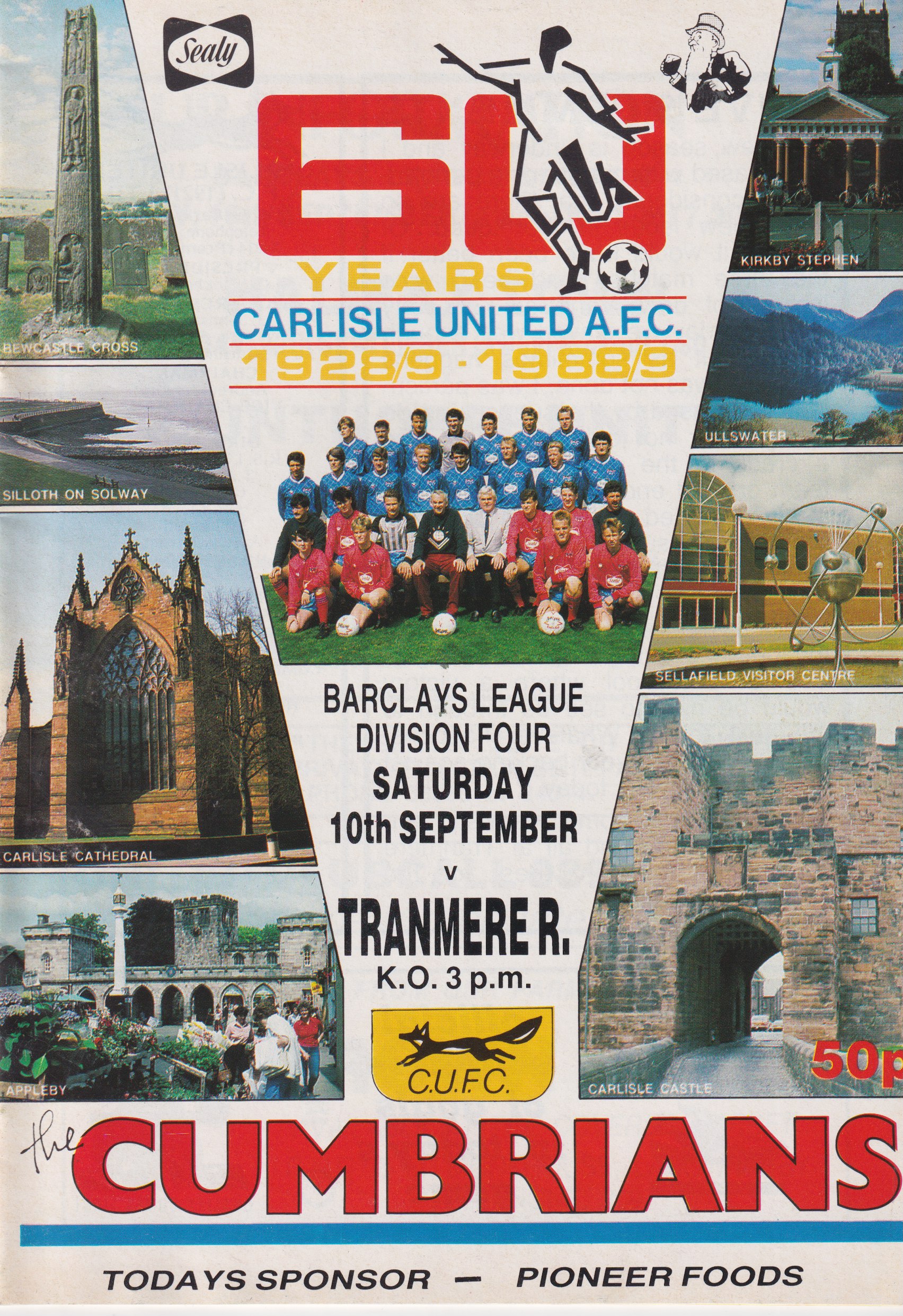 Match Programme for 10/09/1988
