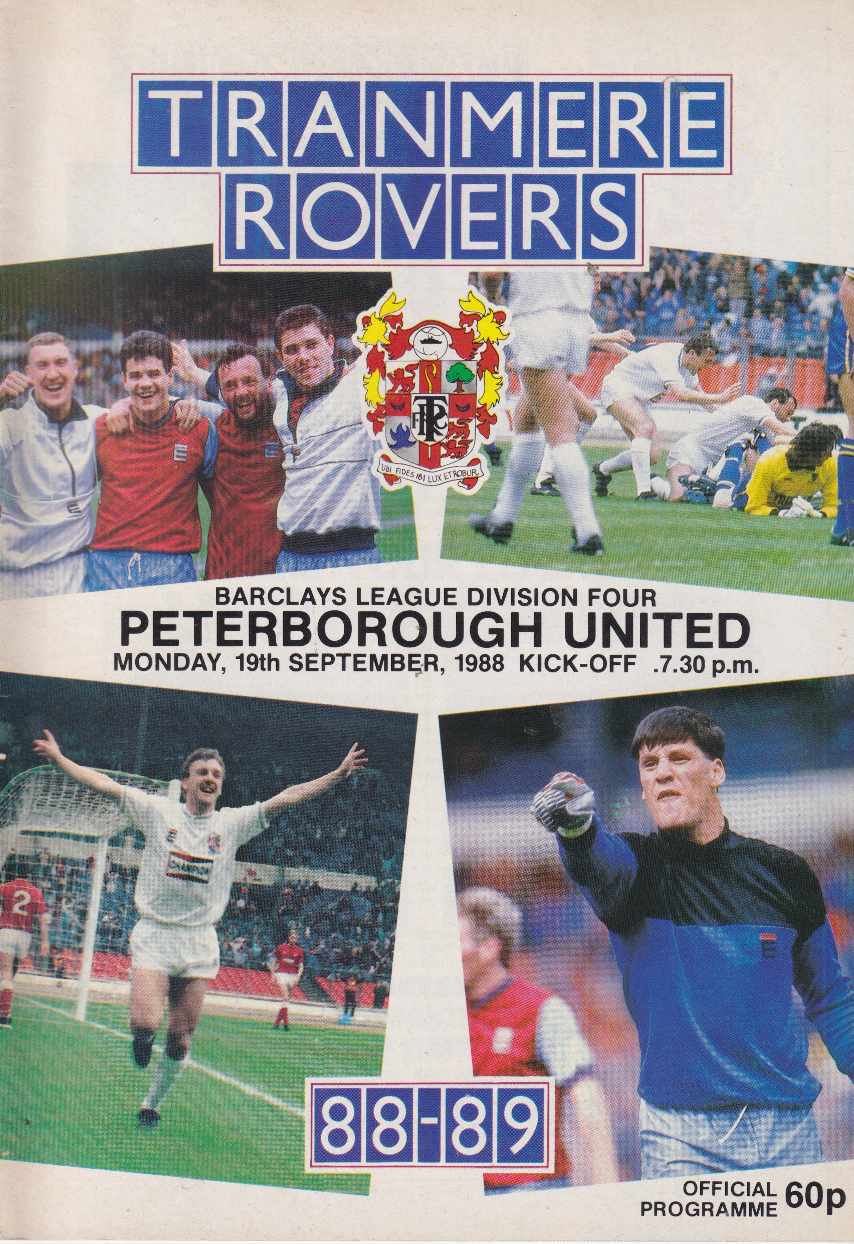 Match Programme for 19/09/1988