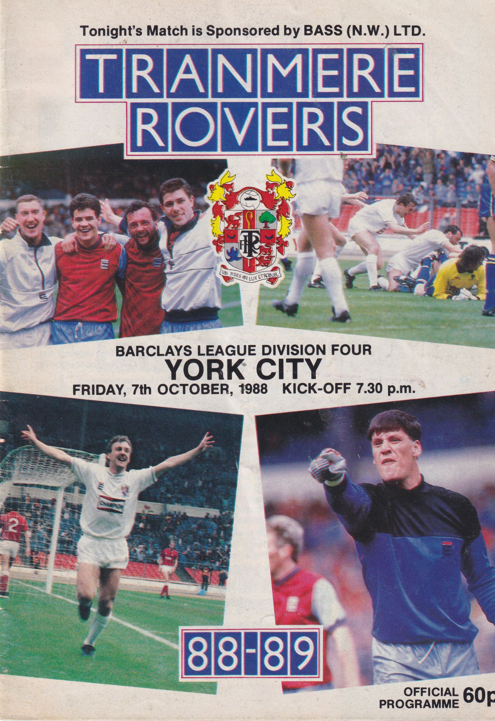 Match Programme for 07/10/1988