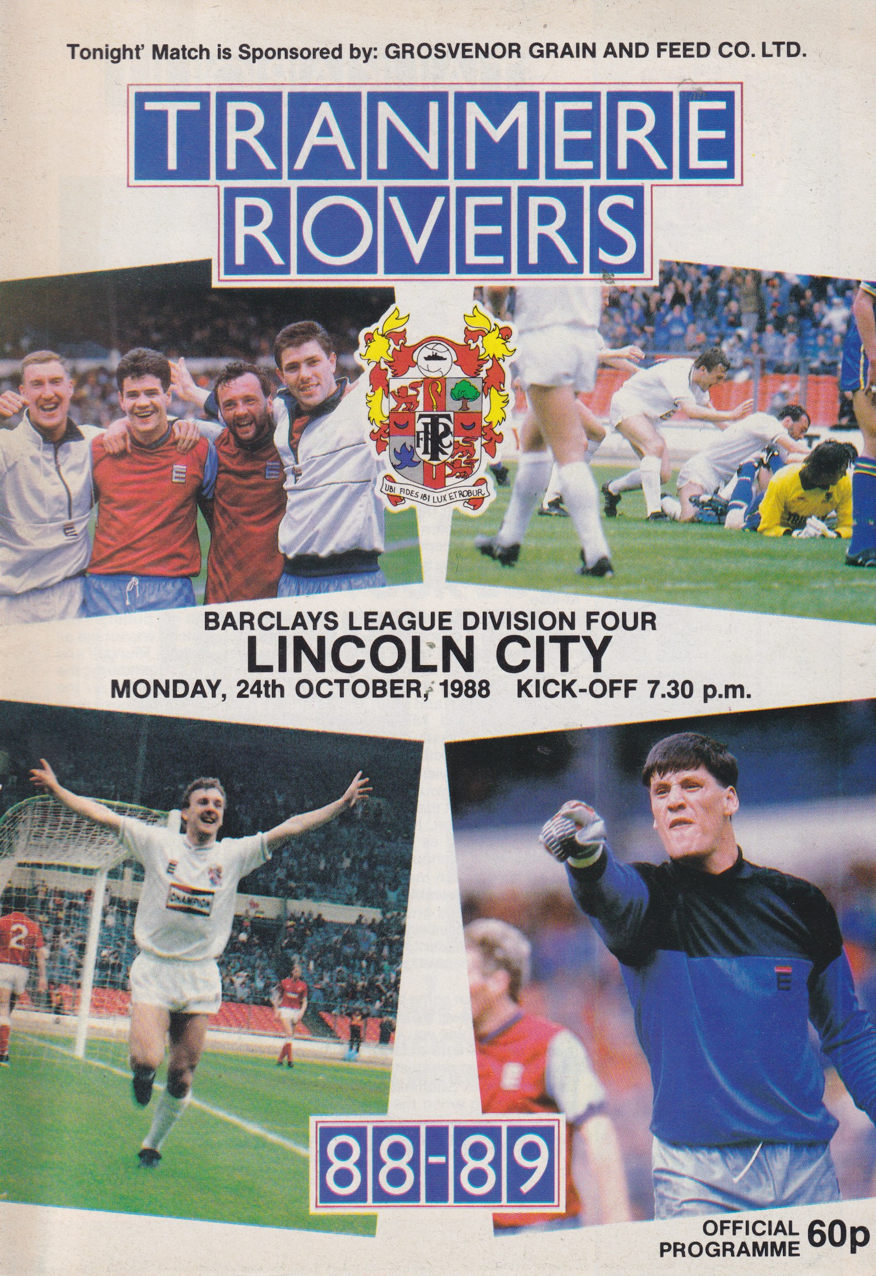 Match Programme for 24/10/1988