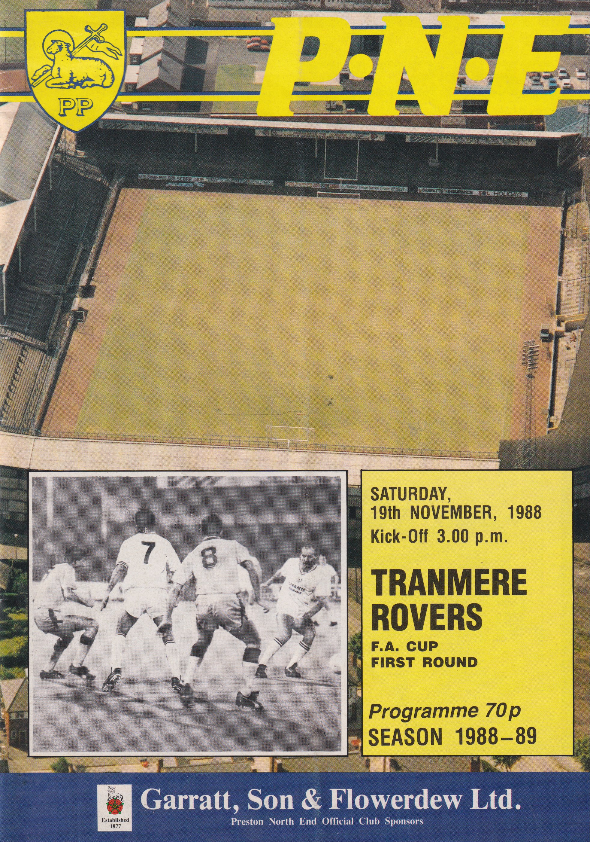 Match Programme for 19/11/1988