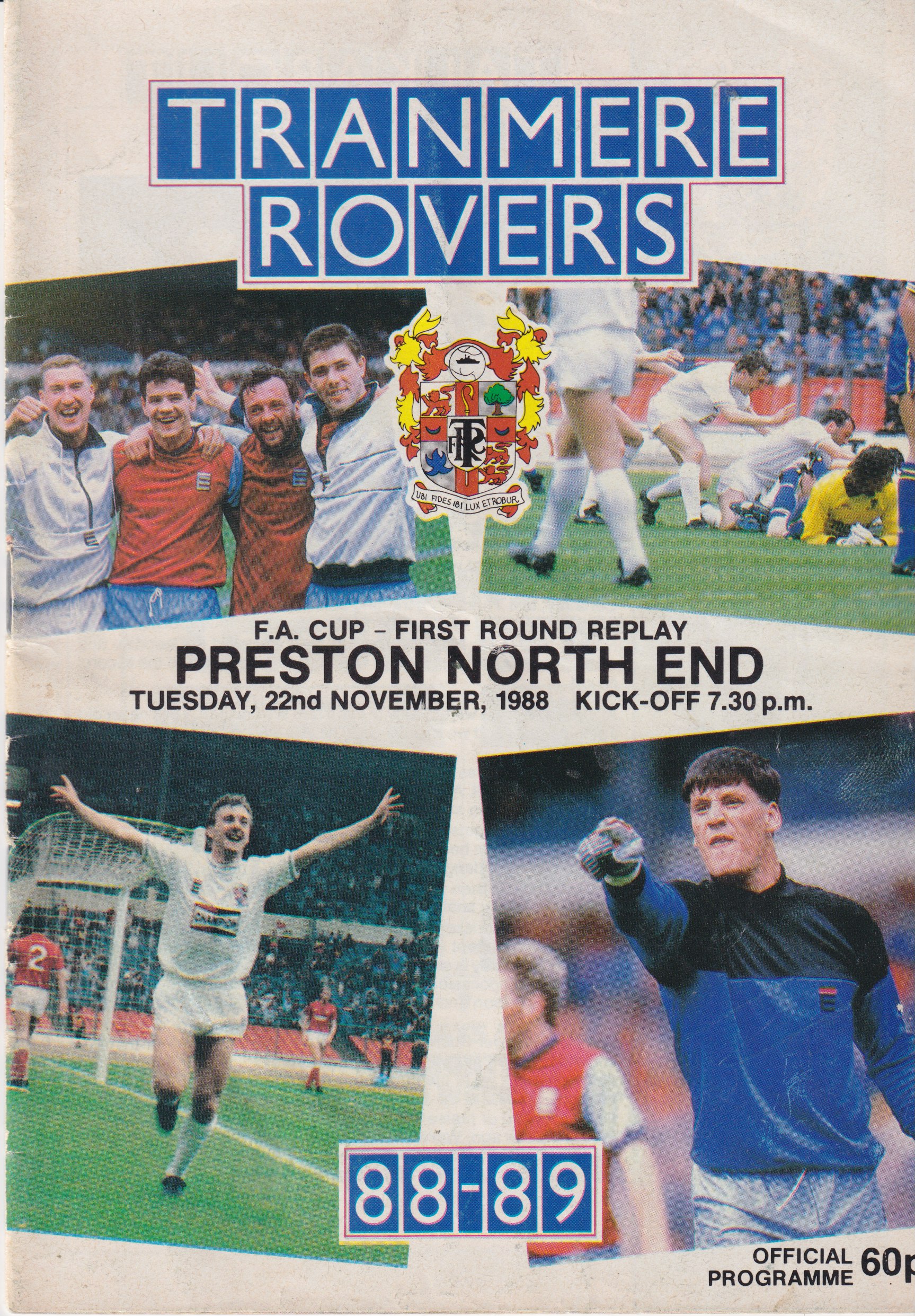 Match Programme for 25/11/1988