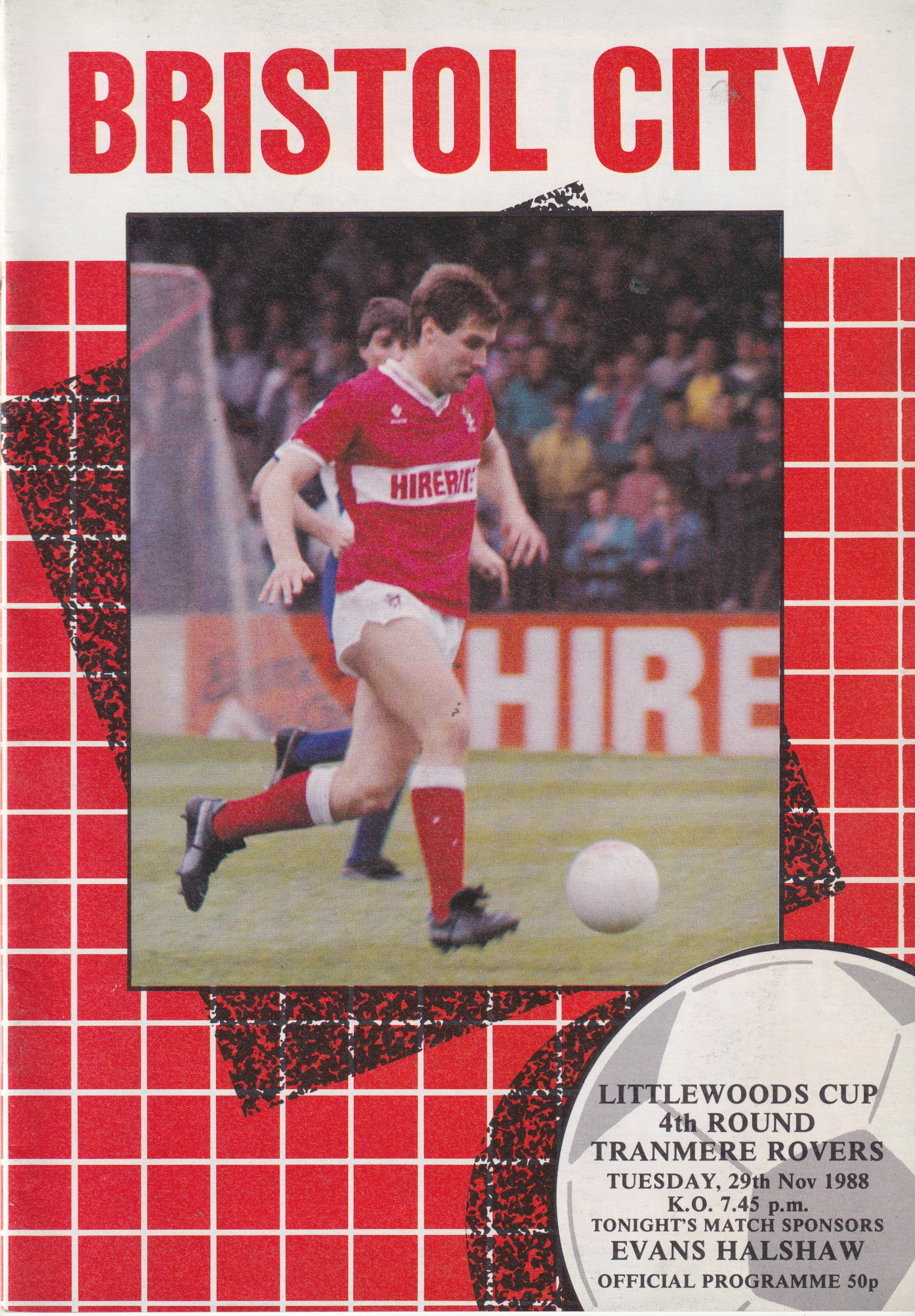 Match Programme for 29/11/1988