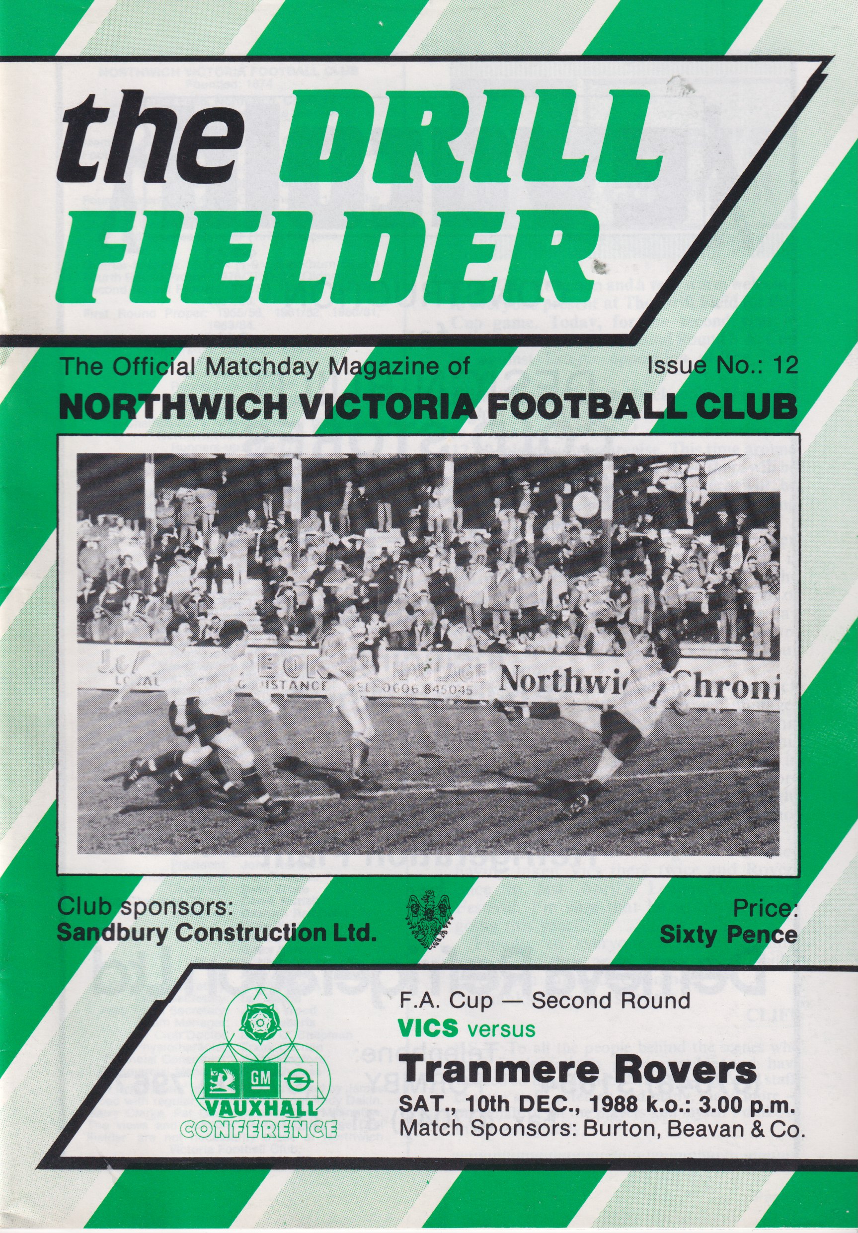 Match Programme for 10/12/1988
