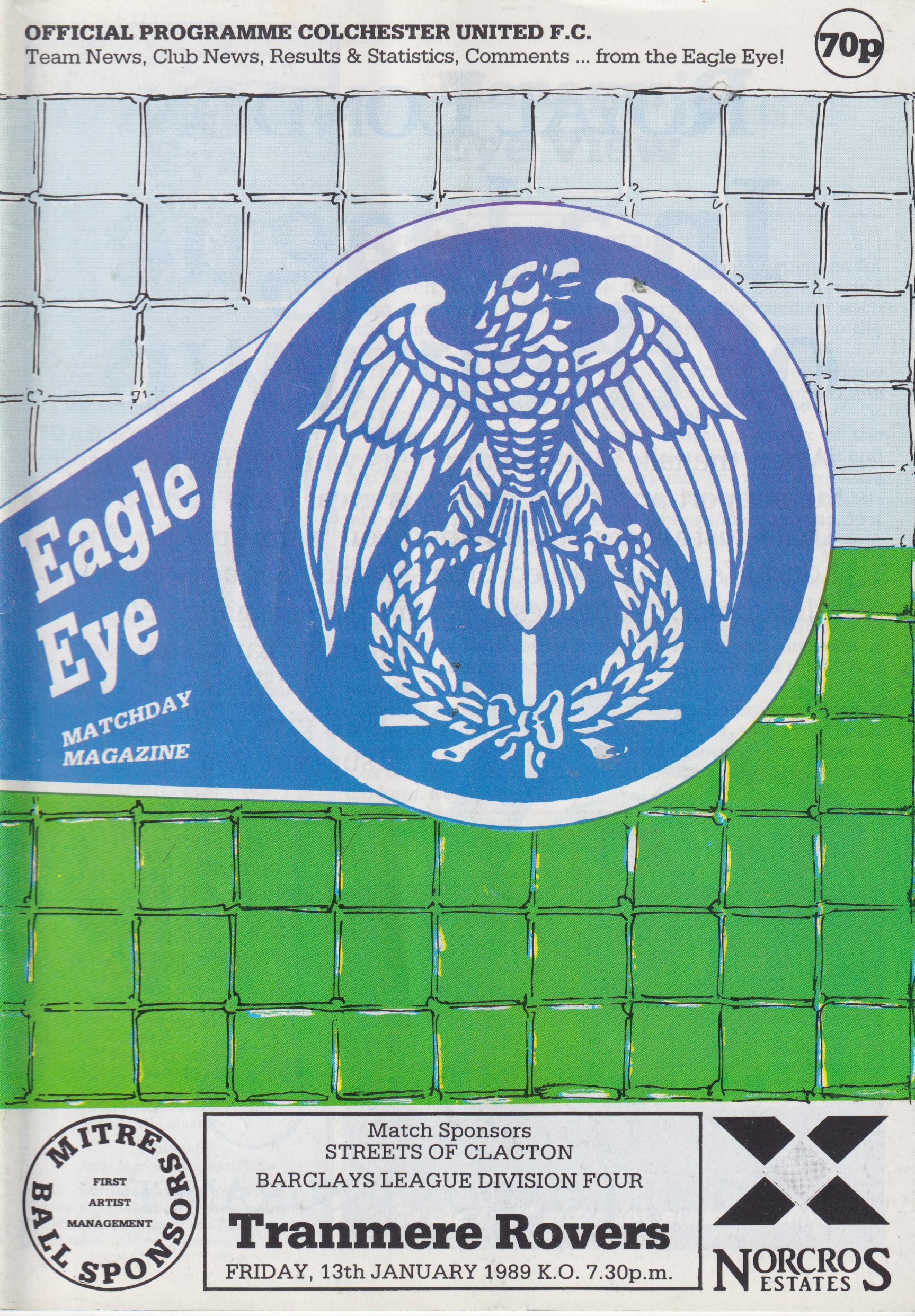 Match Programme for 13/01/1989