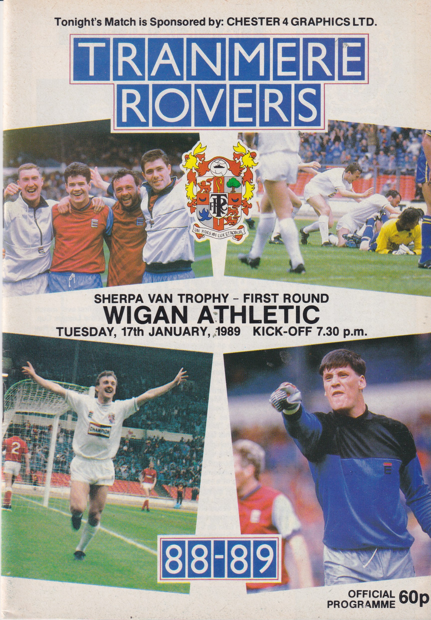 Match Programme for 17/01/1989