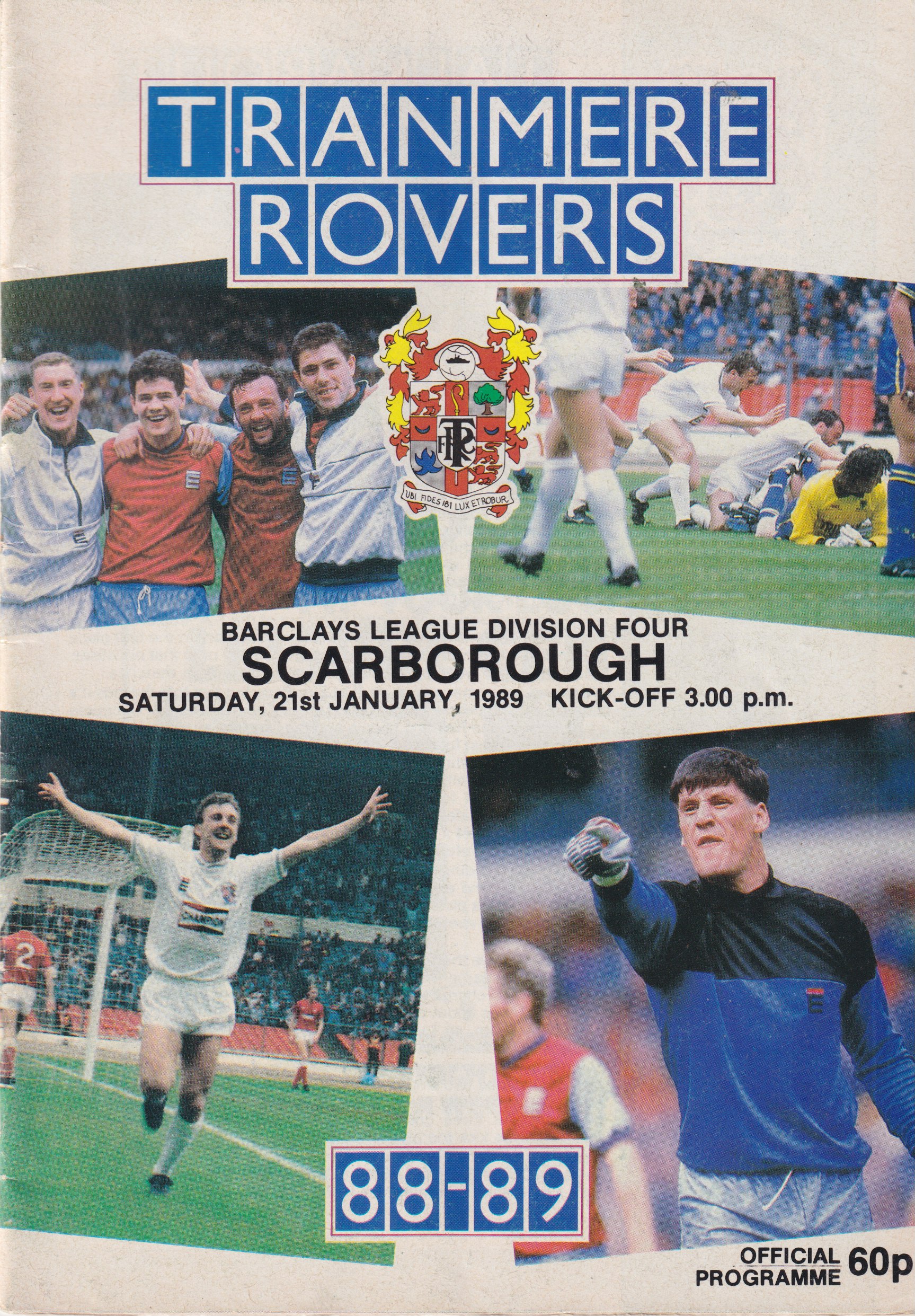 Match Programme for 21/01/1989