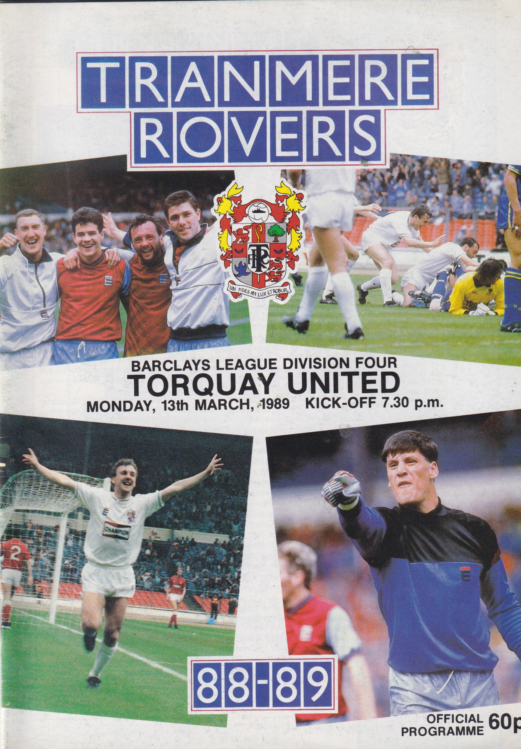 Match Programme for 13/03/1989
