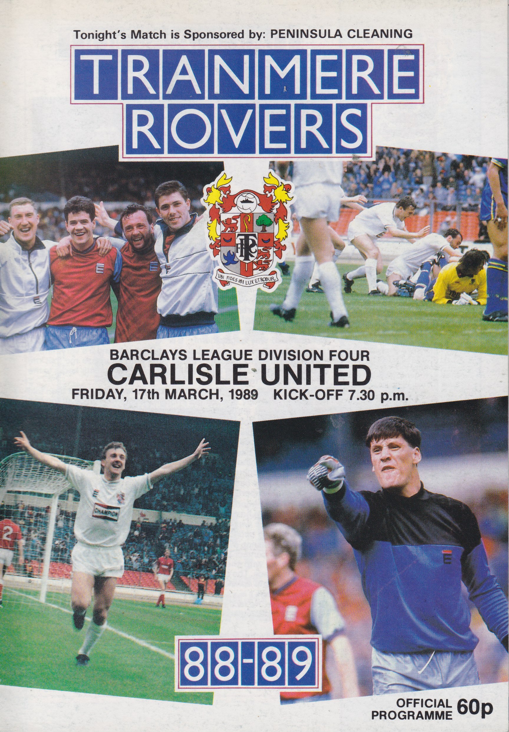 Match Programme for 17/03/1989