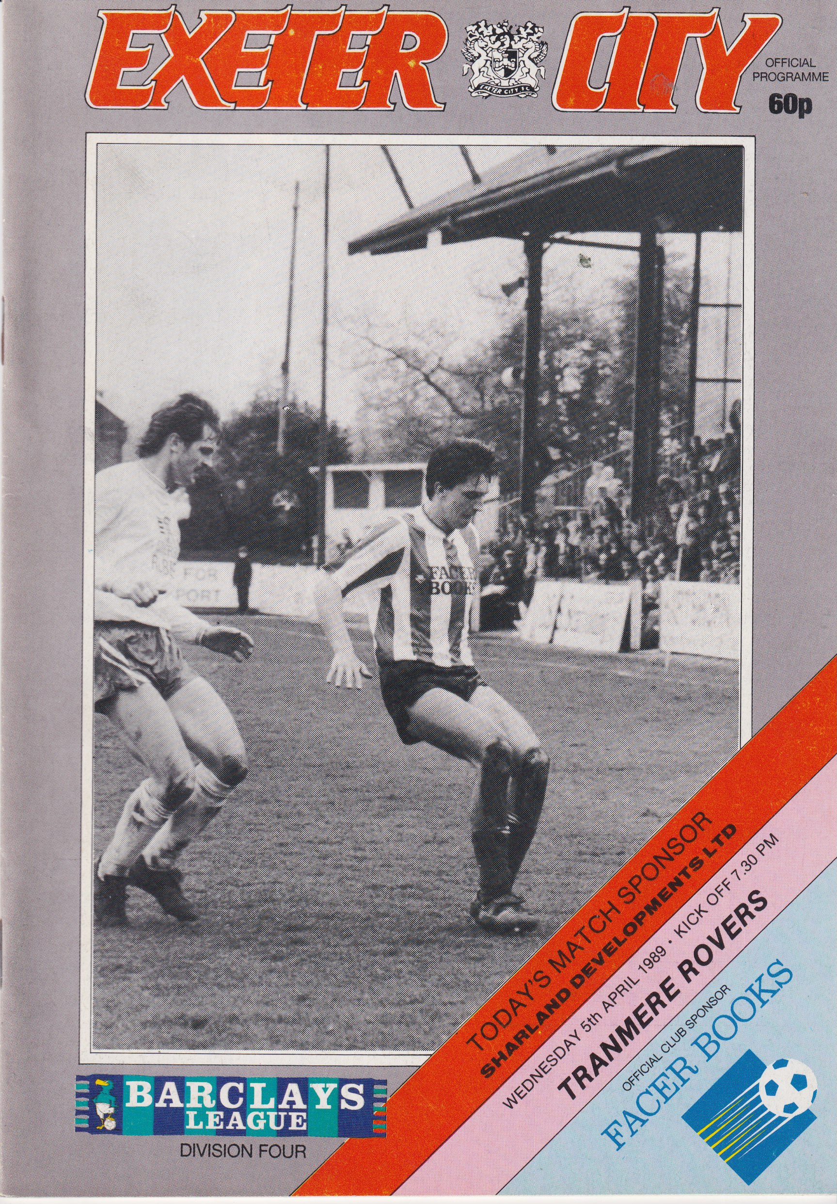 Match Programme for 05/04/1989