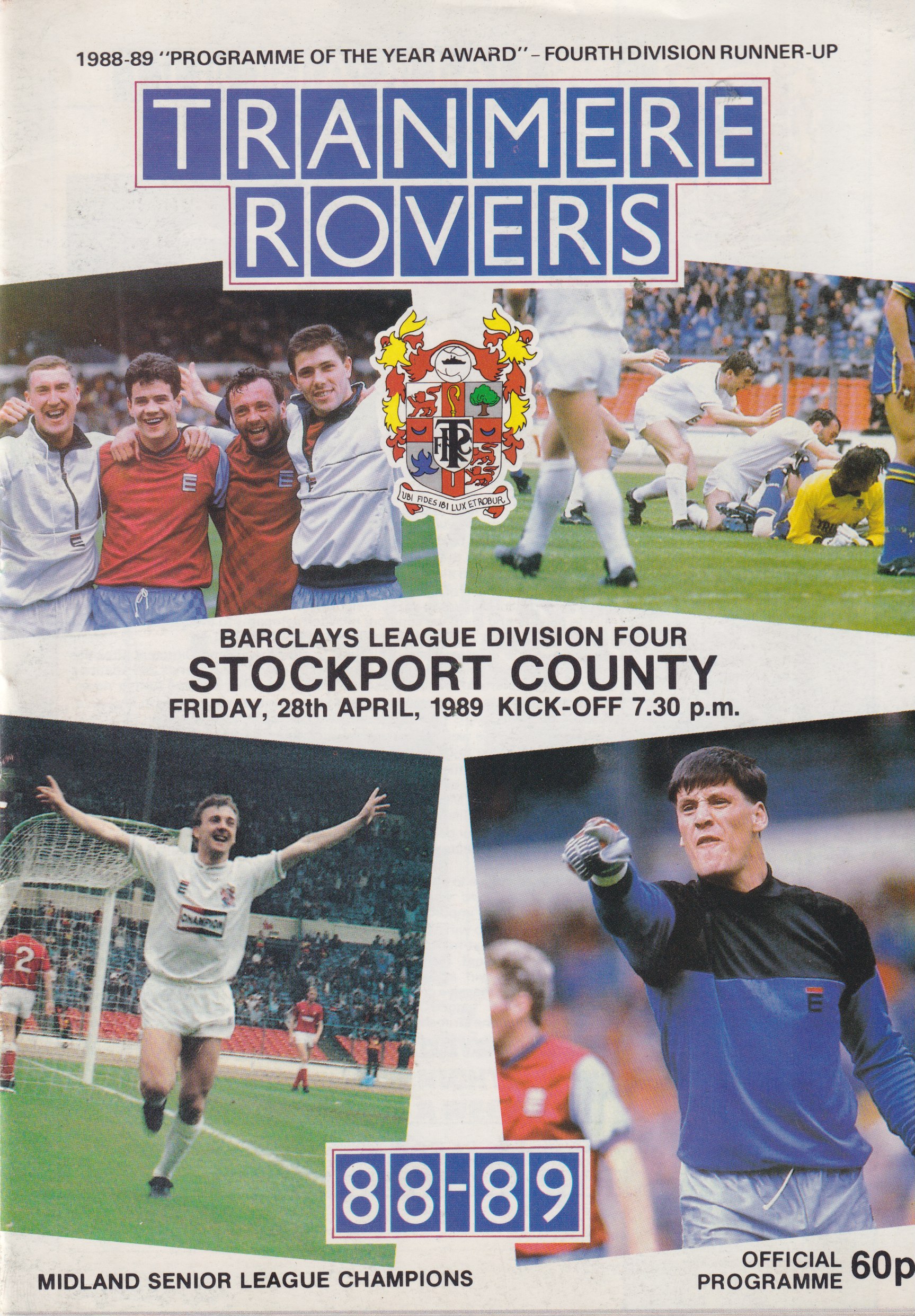 Match Programme for 28/04/1989