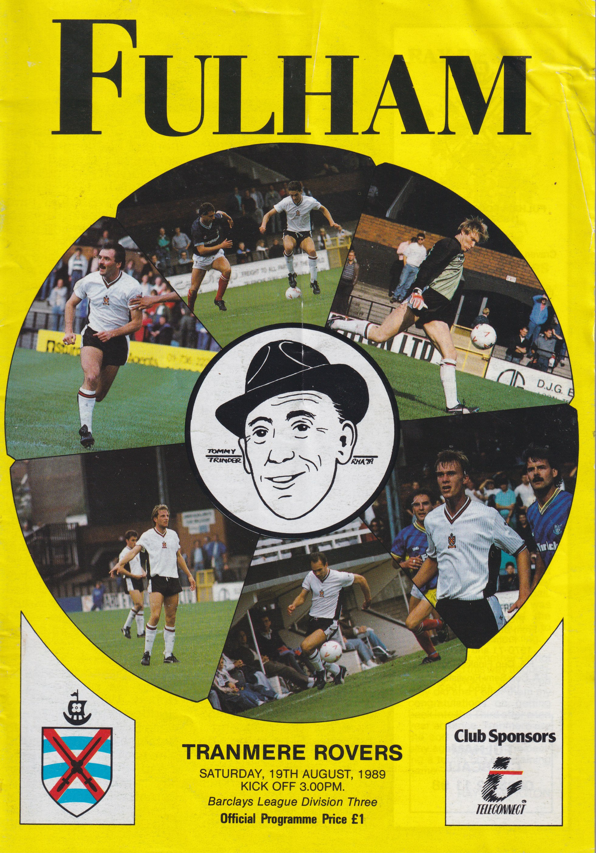 Match Programme for 19/08/1989