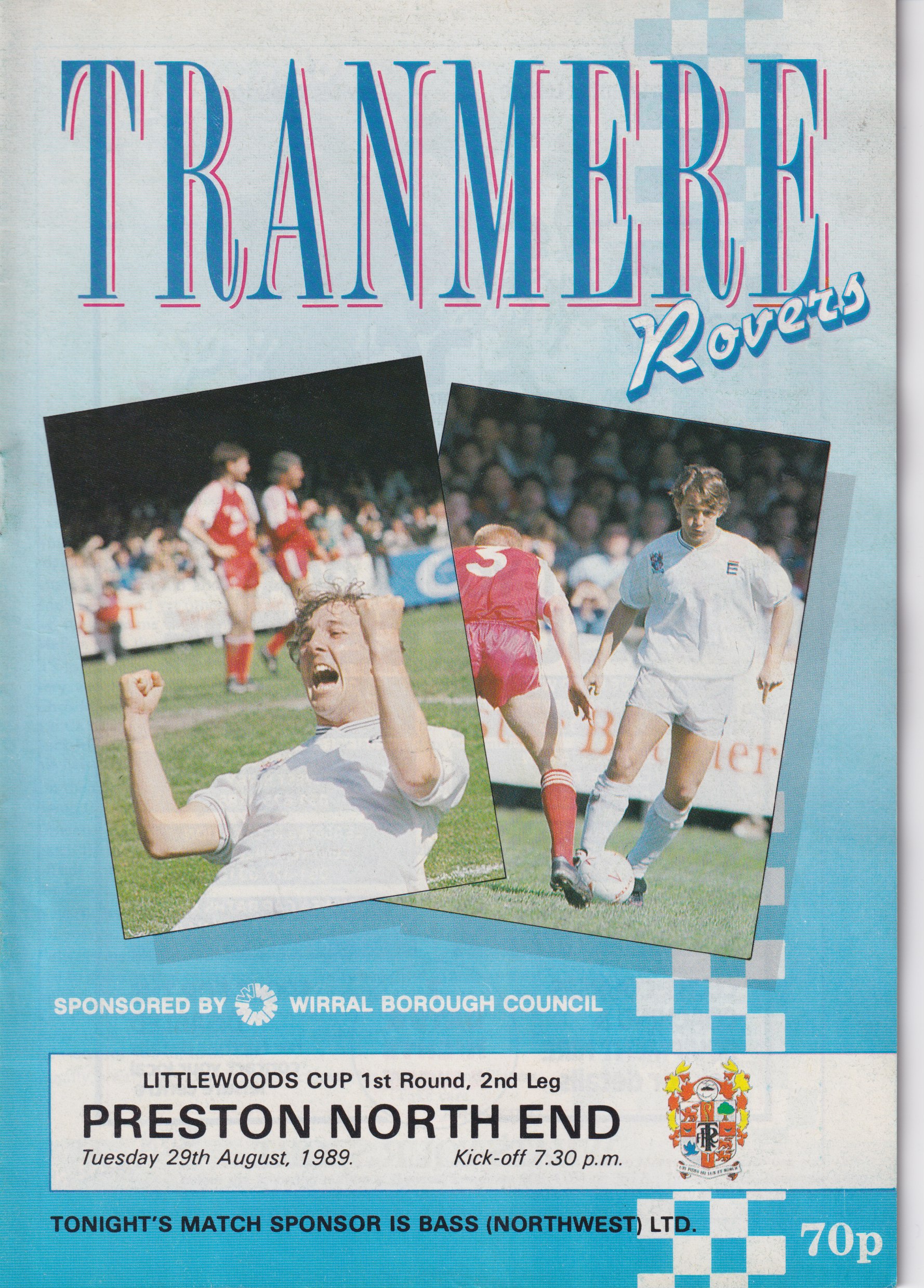 Match Programme for 29/08/1989