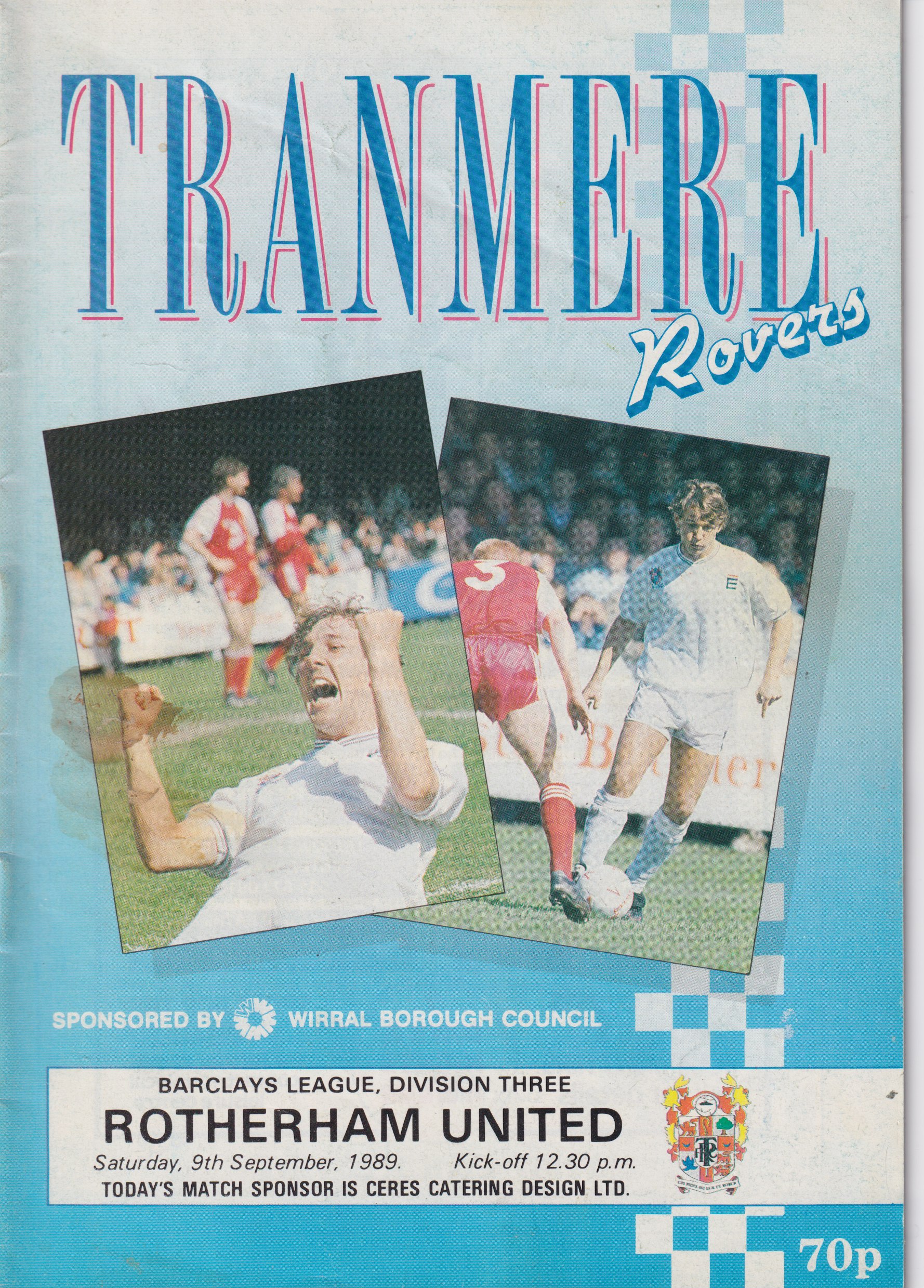 Match Programme for 09/09/1989