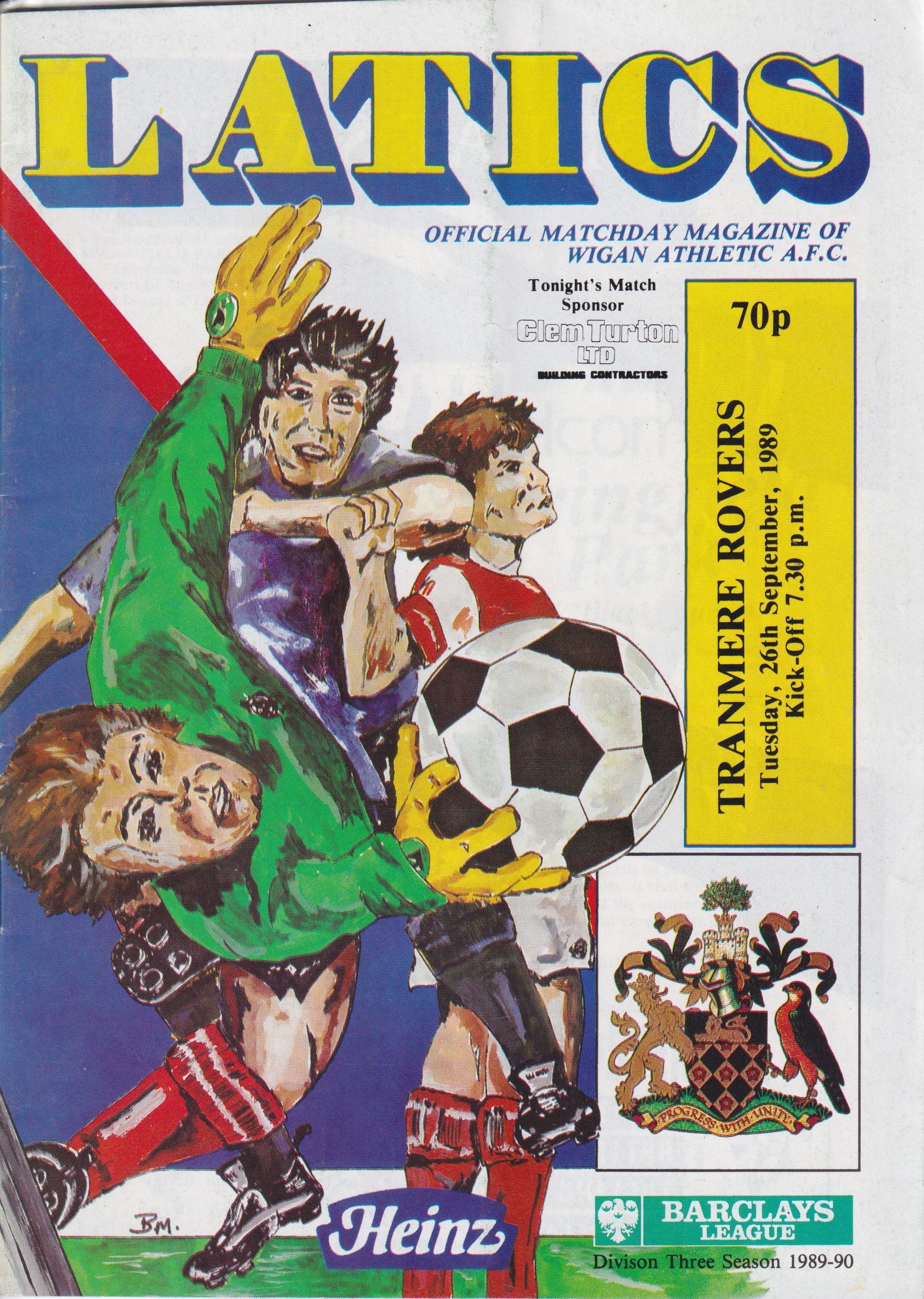 Match Programme for 26/09/1989
