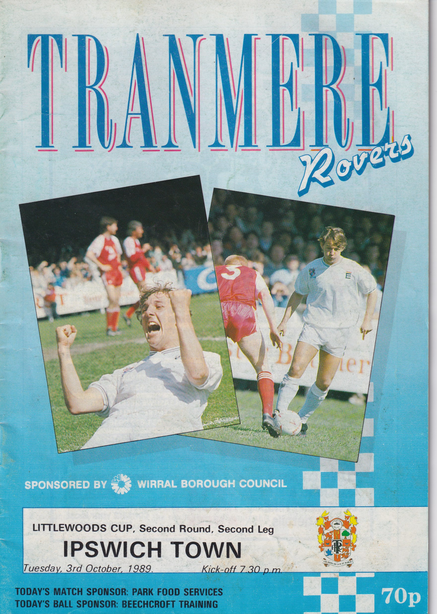 Match Programme for 03/10/1989
