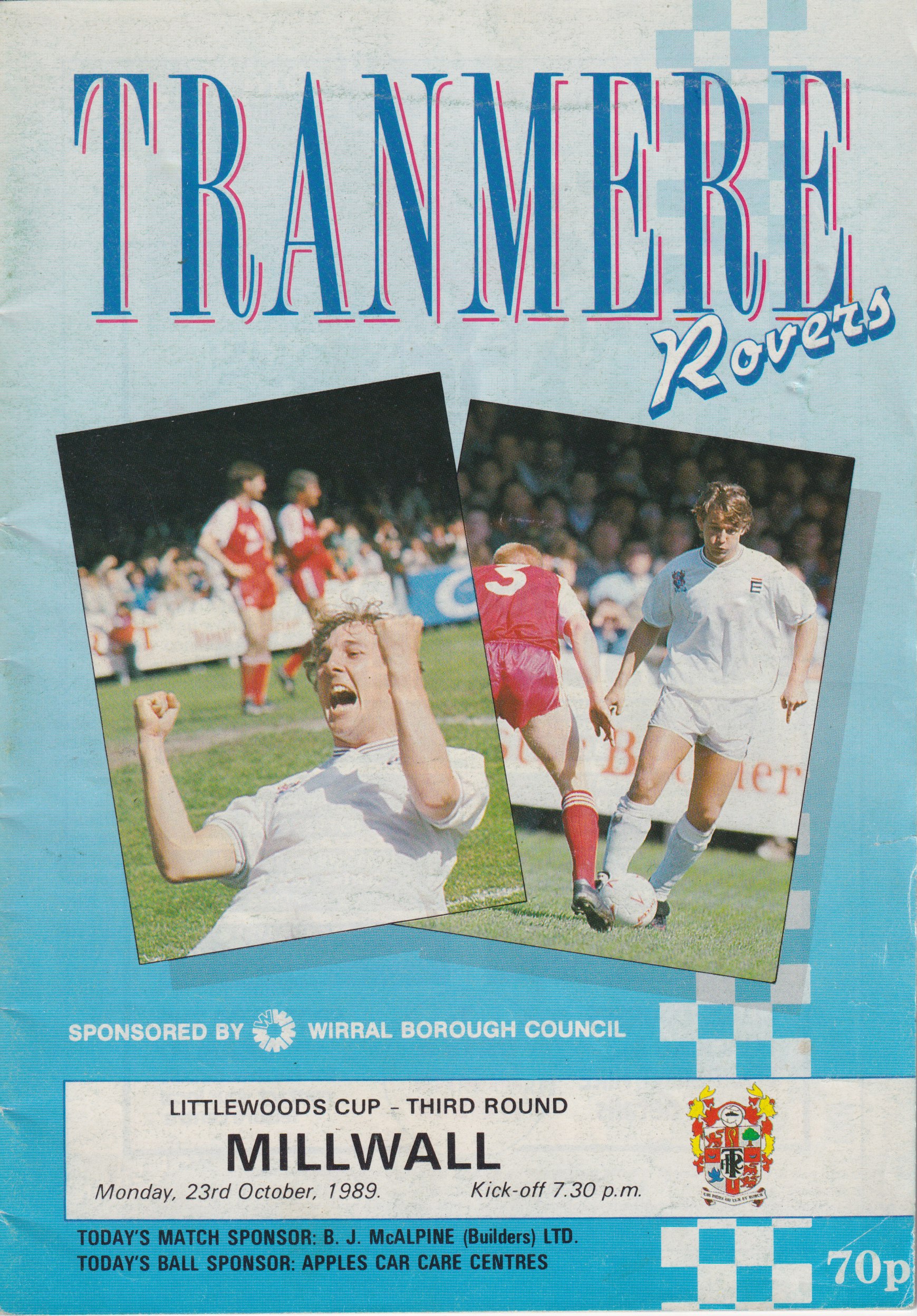 Match Programme for 23/10/1989