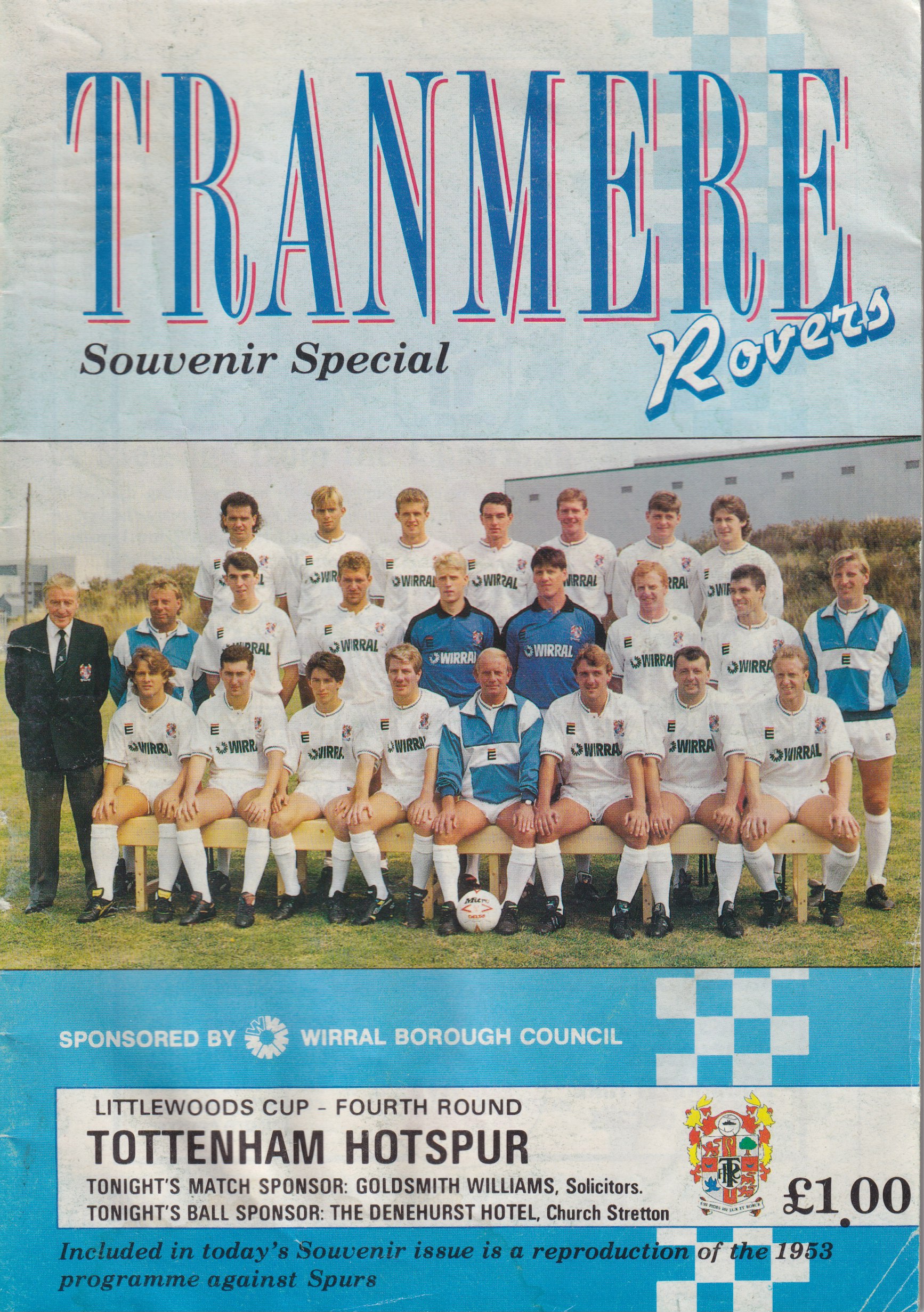 Match Programme for 22/11/1989