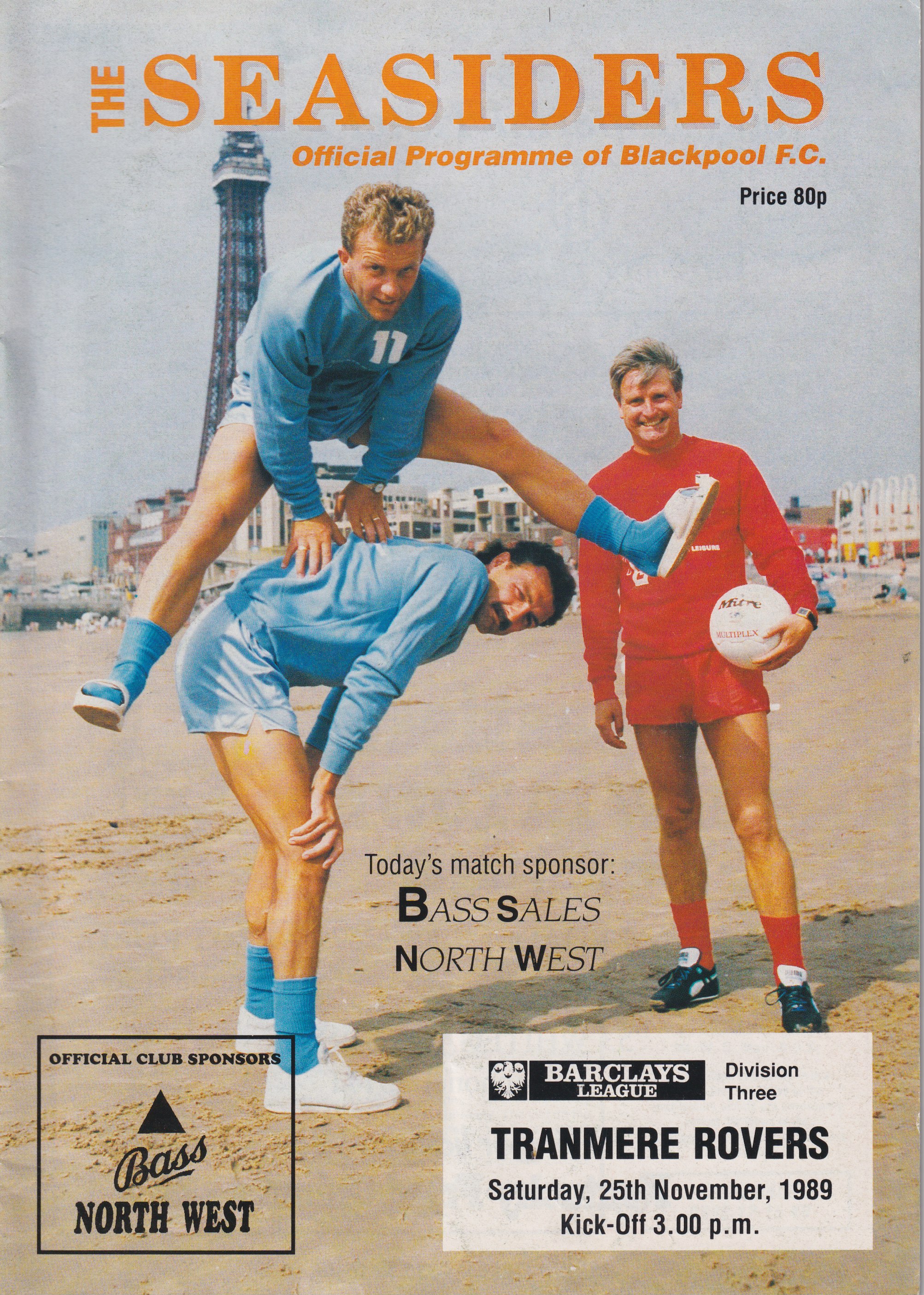 Match Programme for 25/11/1989