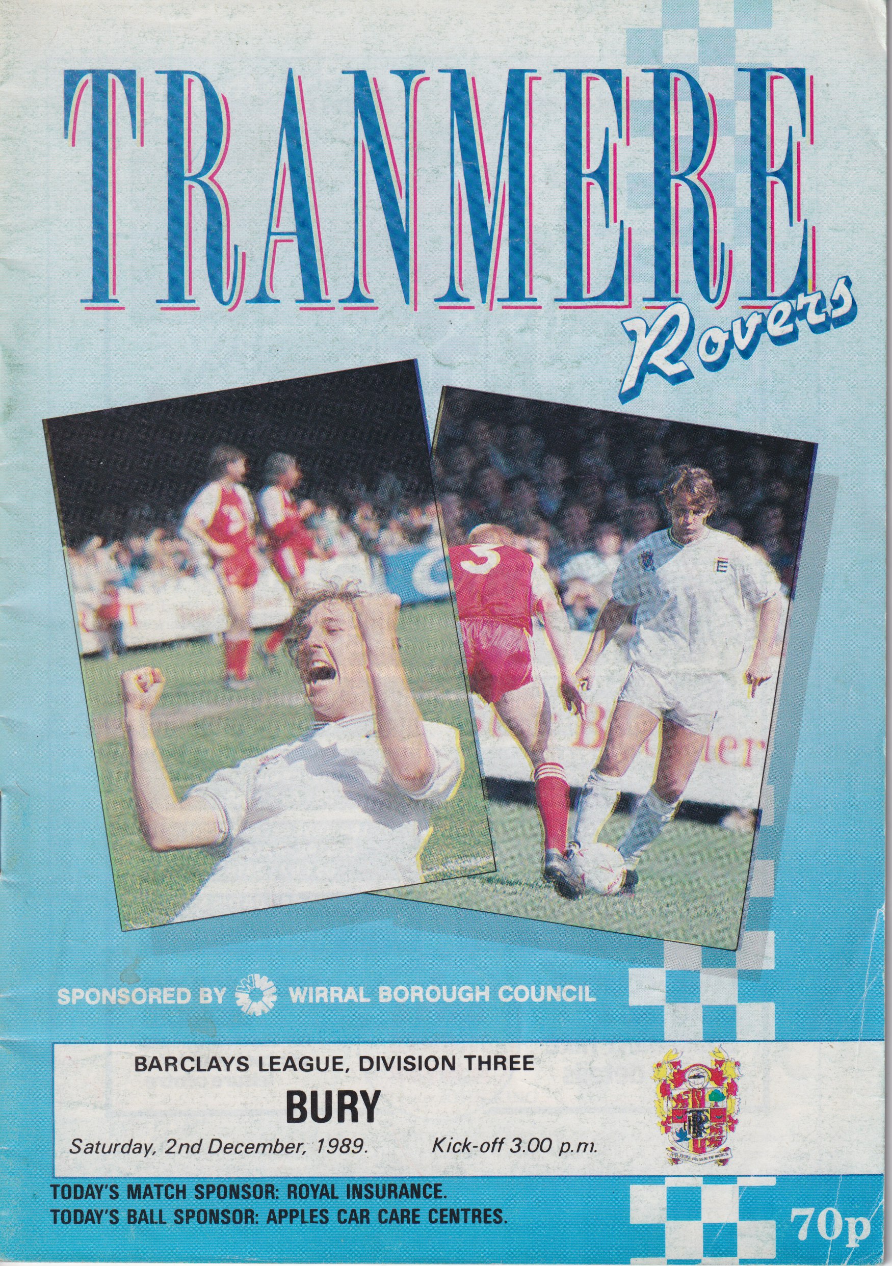 Match Programme for 02/12/1989