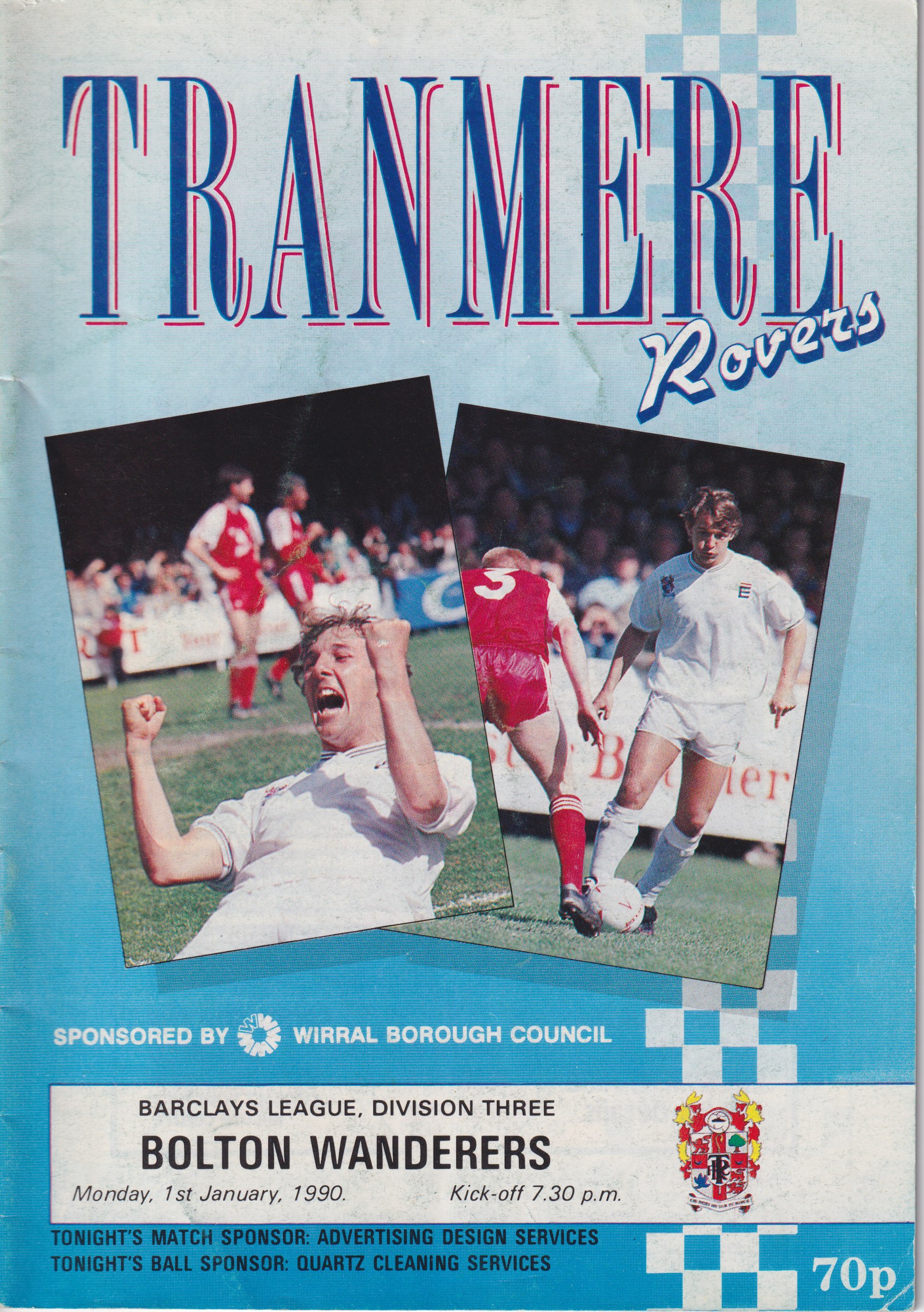 Match Programme for 06/01/1990