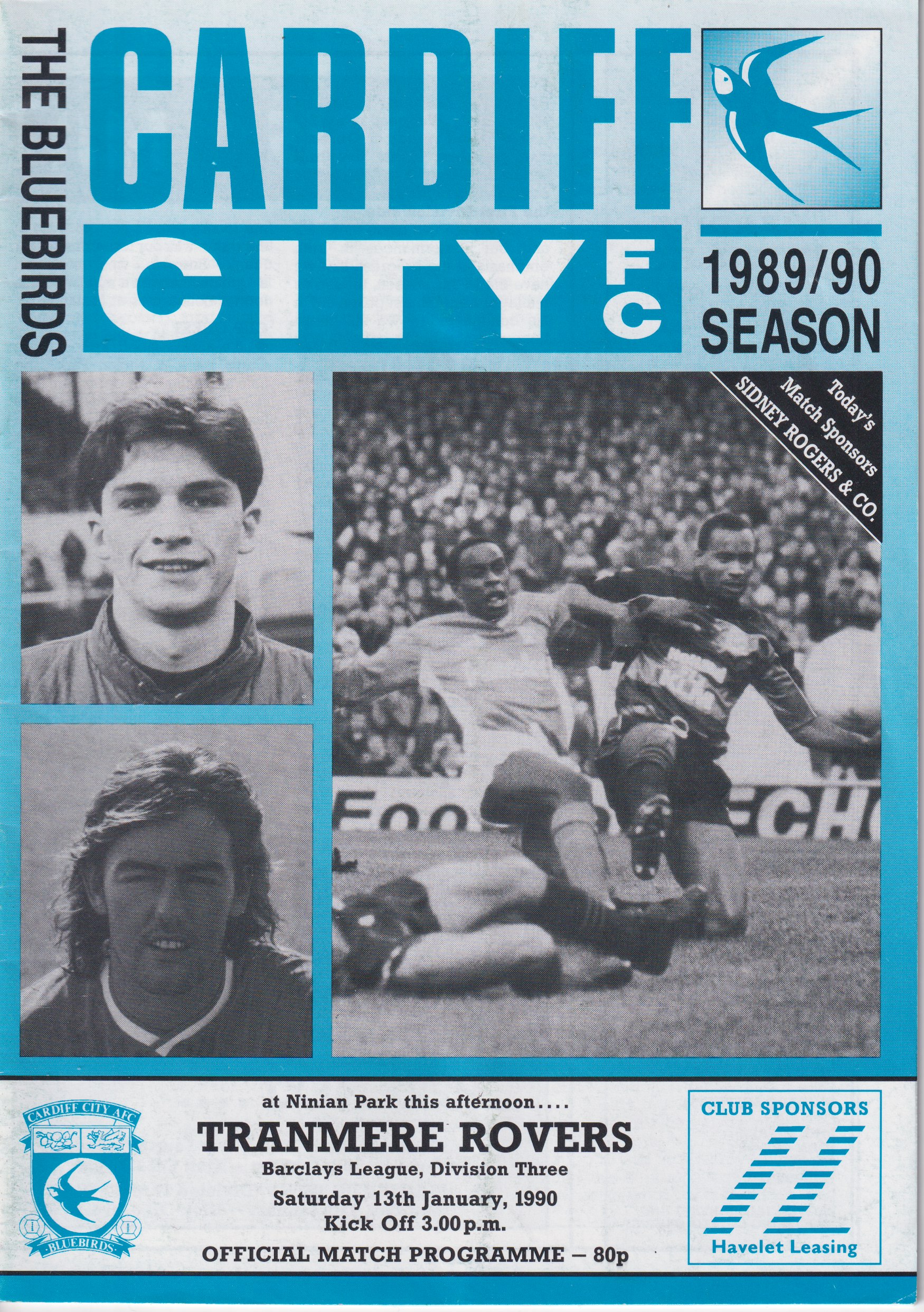 Match Programme for 13/01/1990