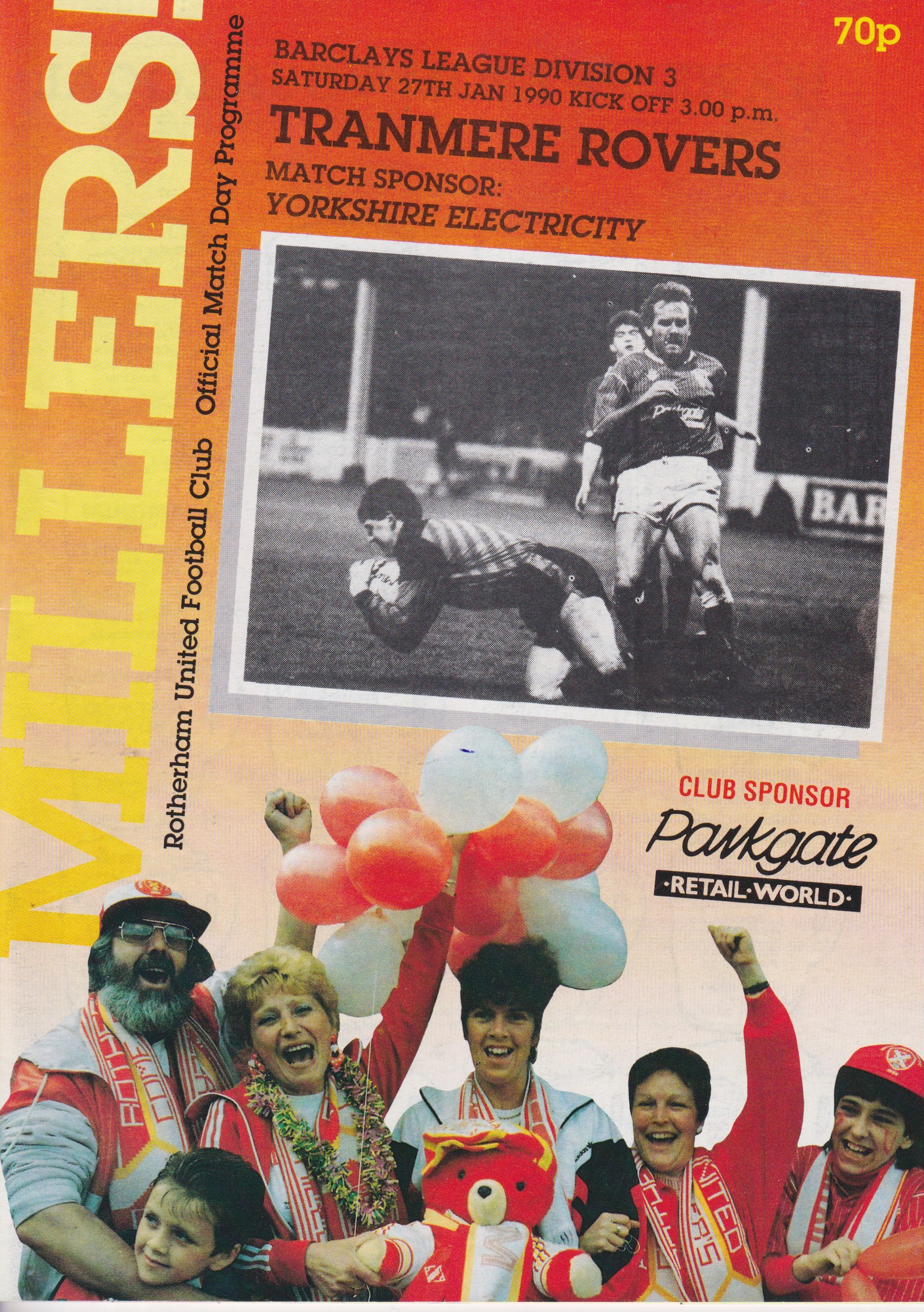 Match Programme for 27/01/1990