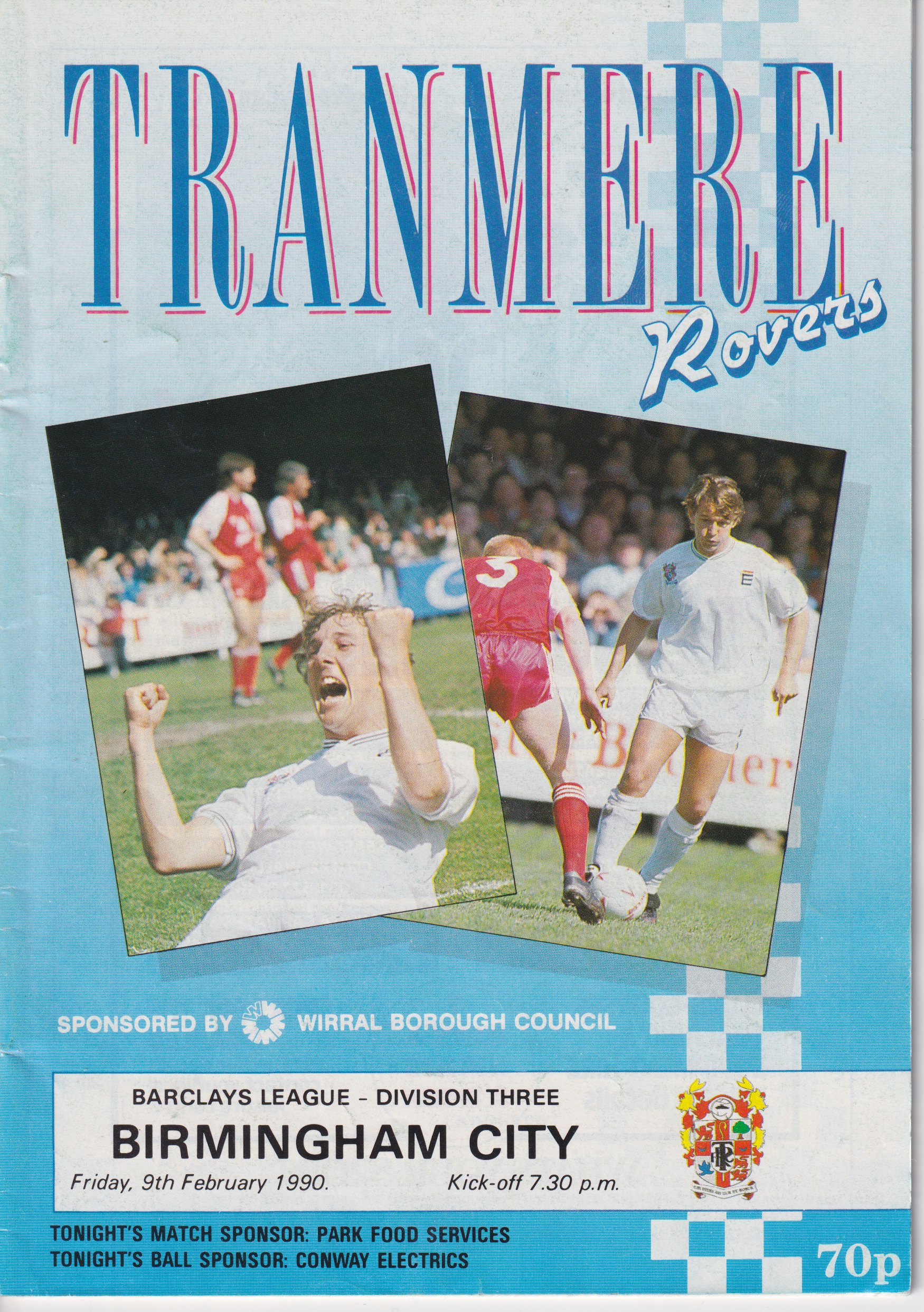 Match Programme for 09/02/1990