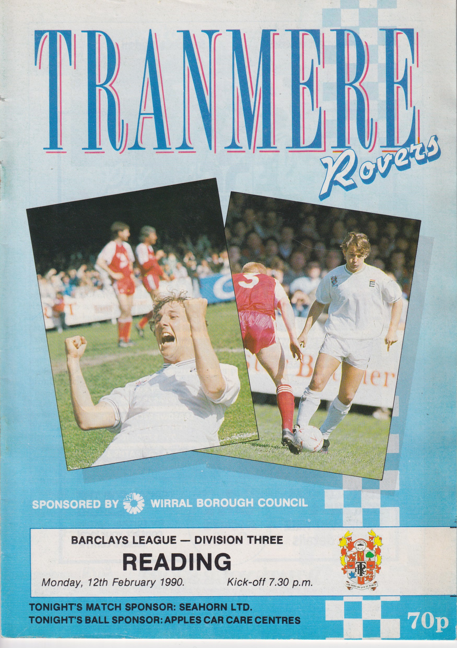 Match Programme for 12/02/1990