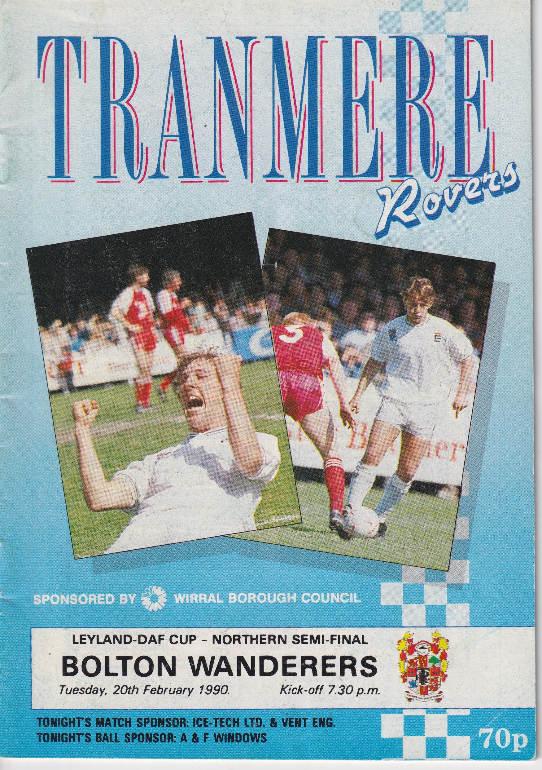 Match Programme for 20/02/1990