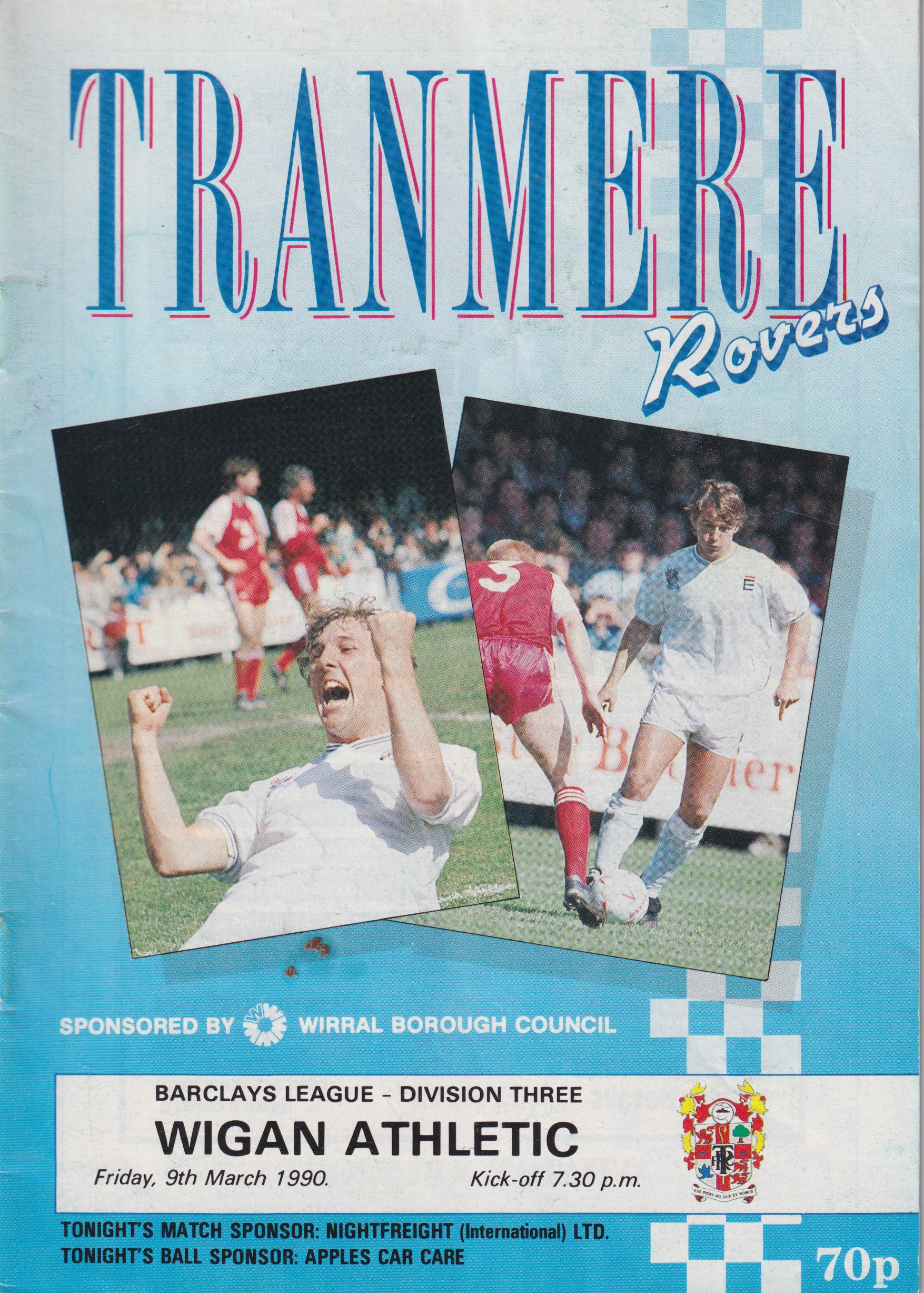 Match Programme for 09/03/1990