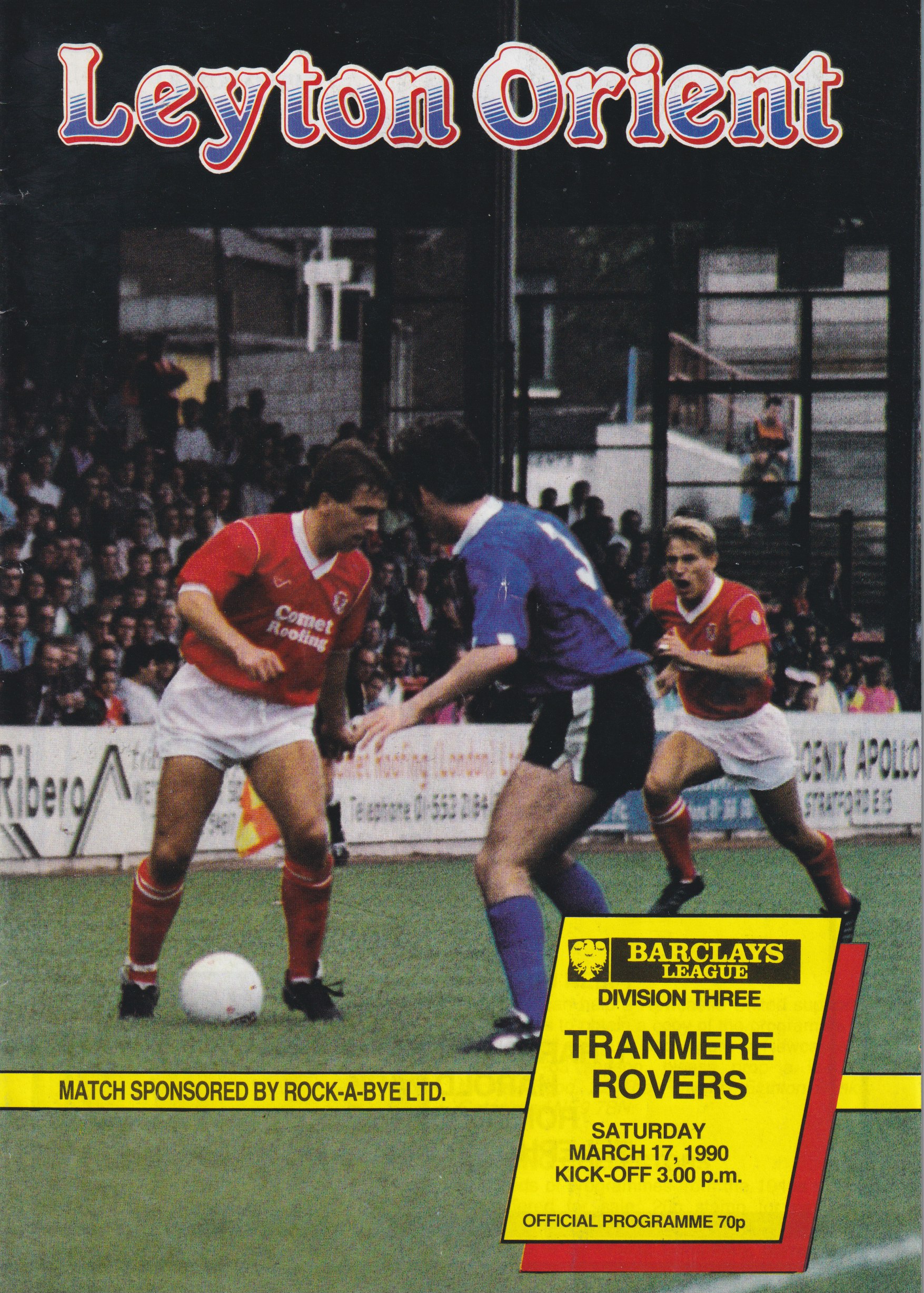 Match Programme for 17/03/1990