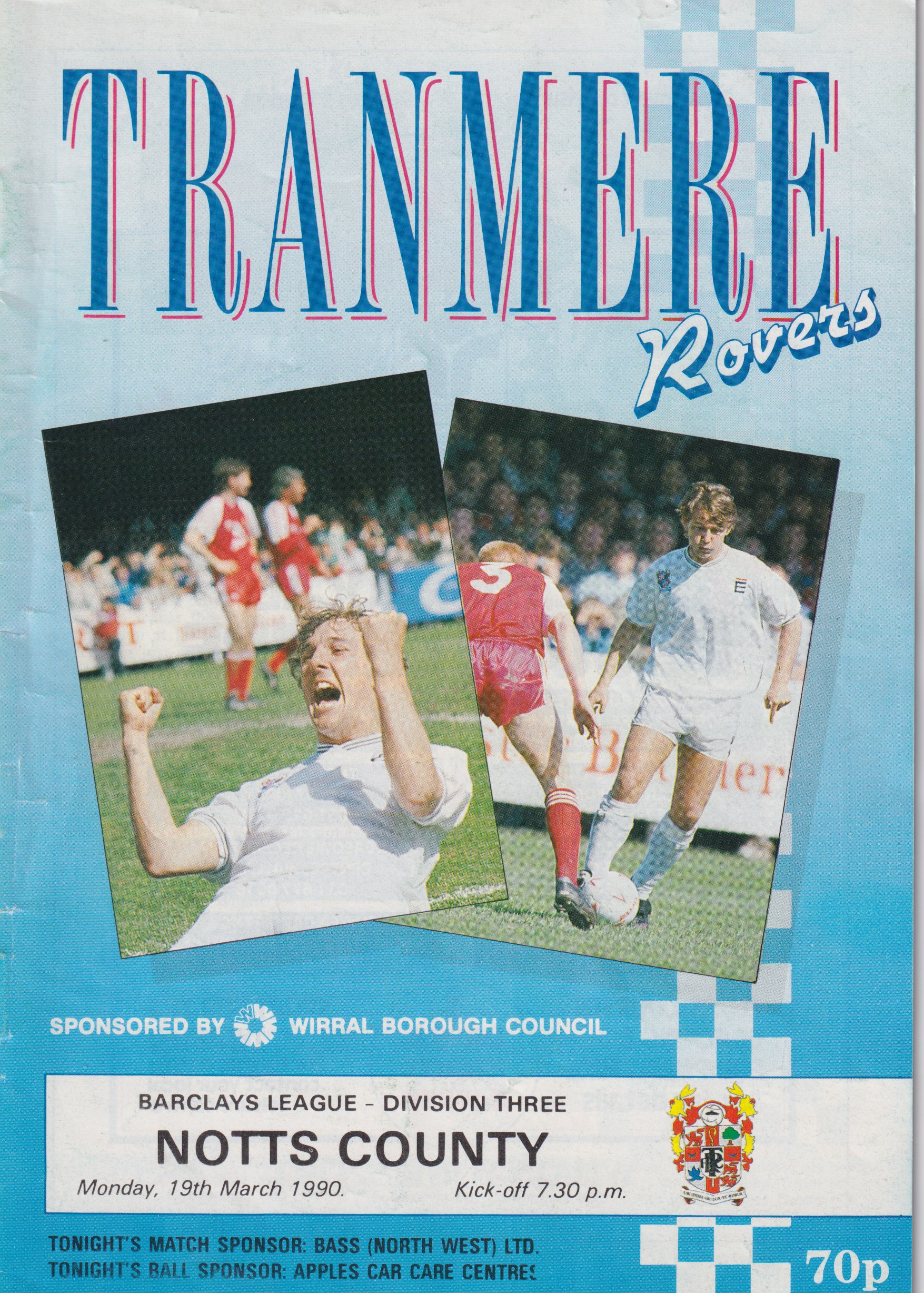 Match Programme for 19/03/1990